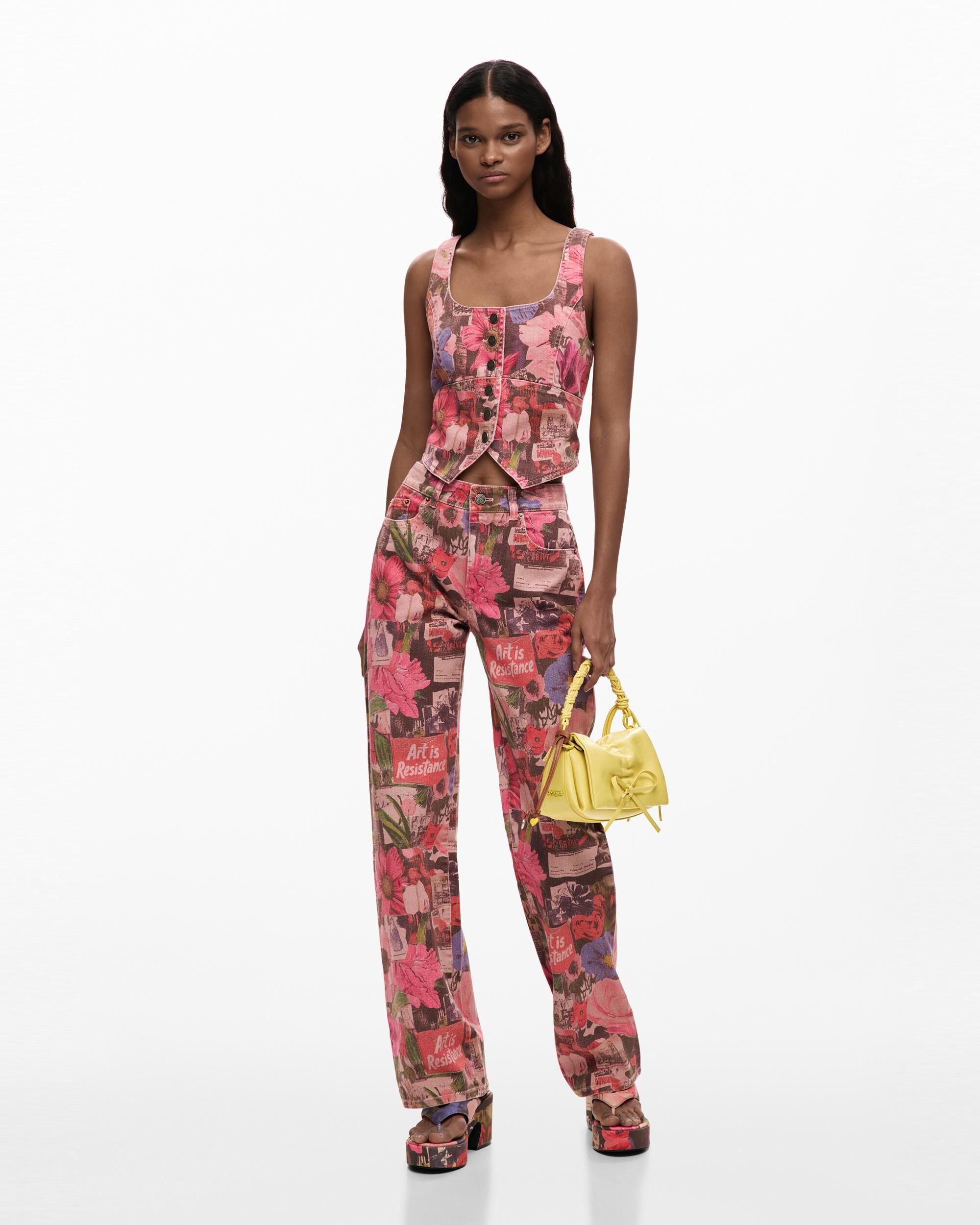 Desigual - CORSÉ de mujer VAQUERO ESTAMPADO.