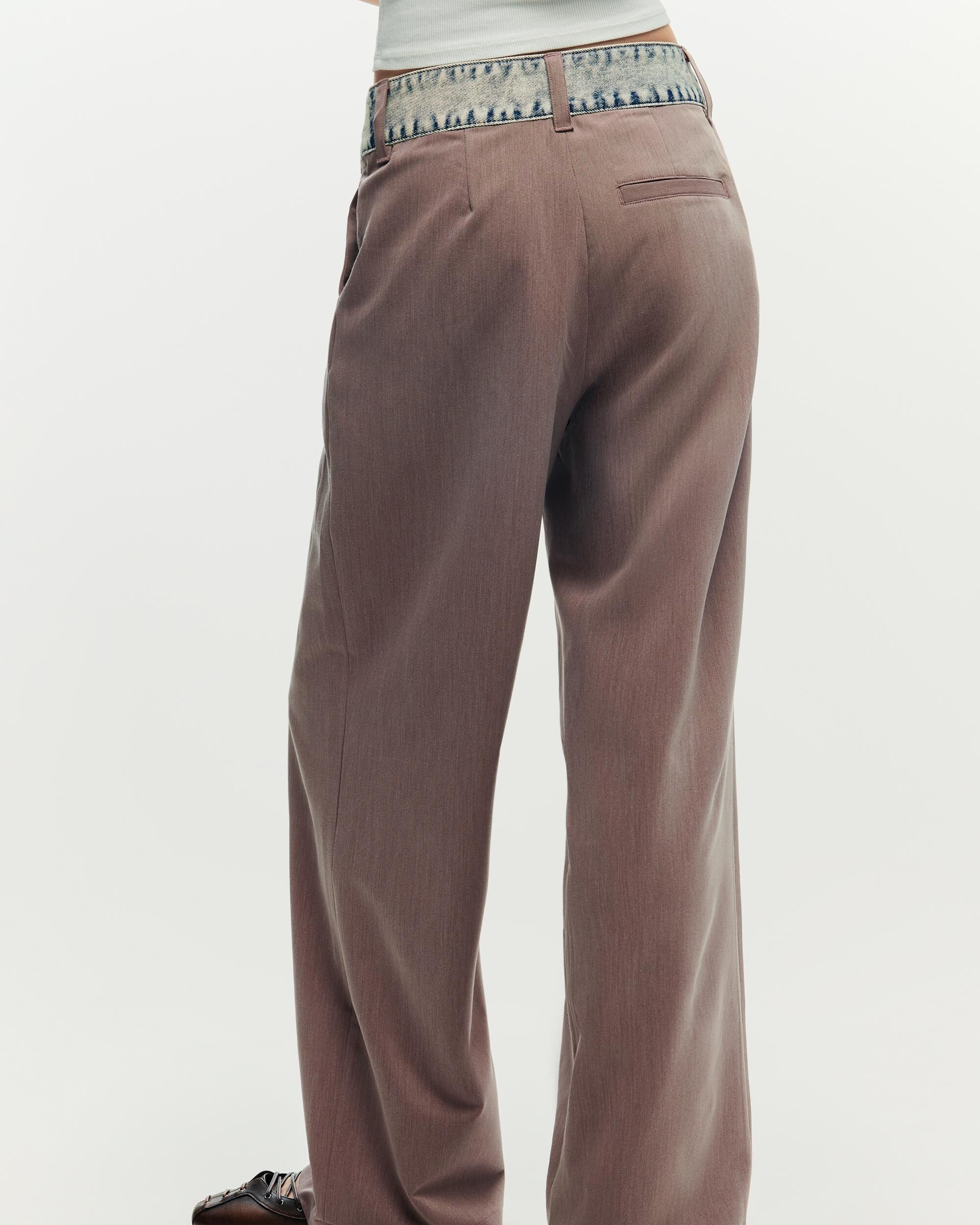 Pantalón de mujer reciclado rosa - Desigual - Rojo Rojo-3