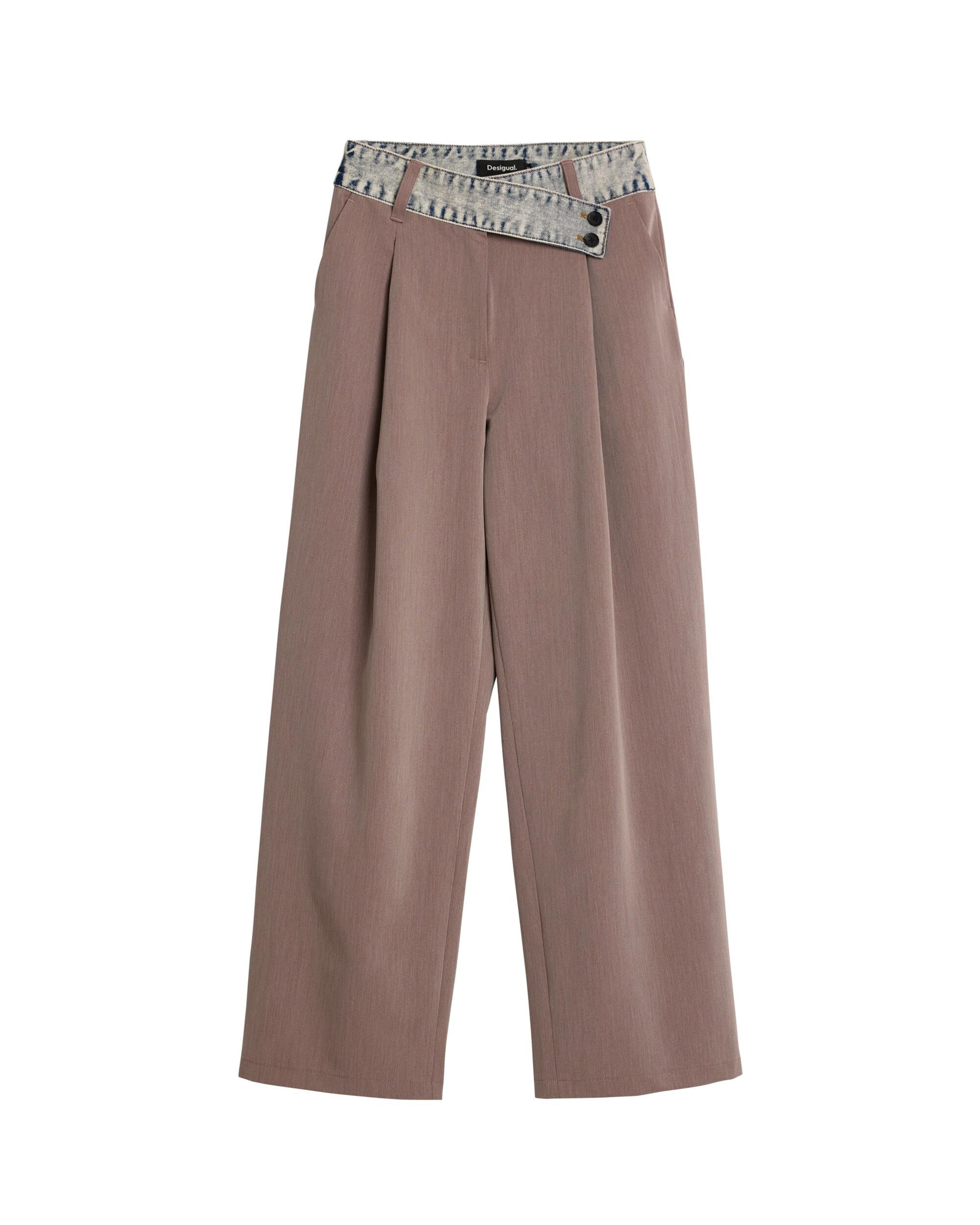 Pantalón de mujer reciclado rosa - Desigual - Rojo Rojo-5