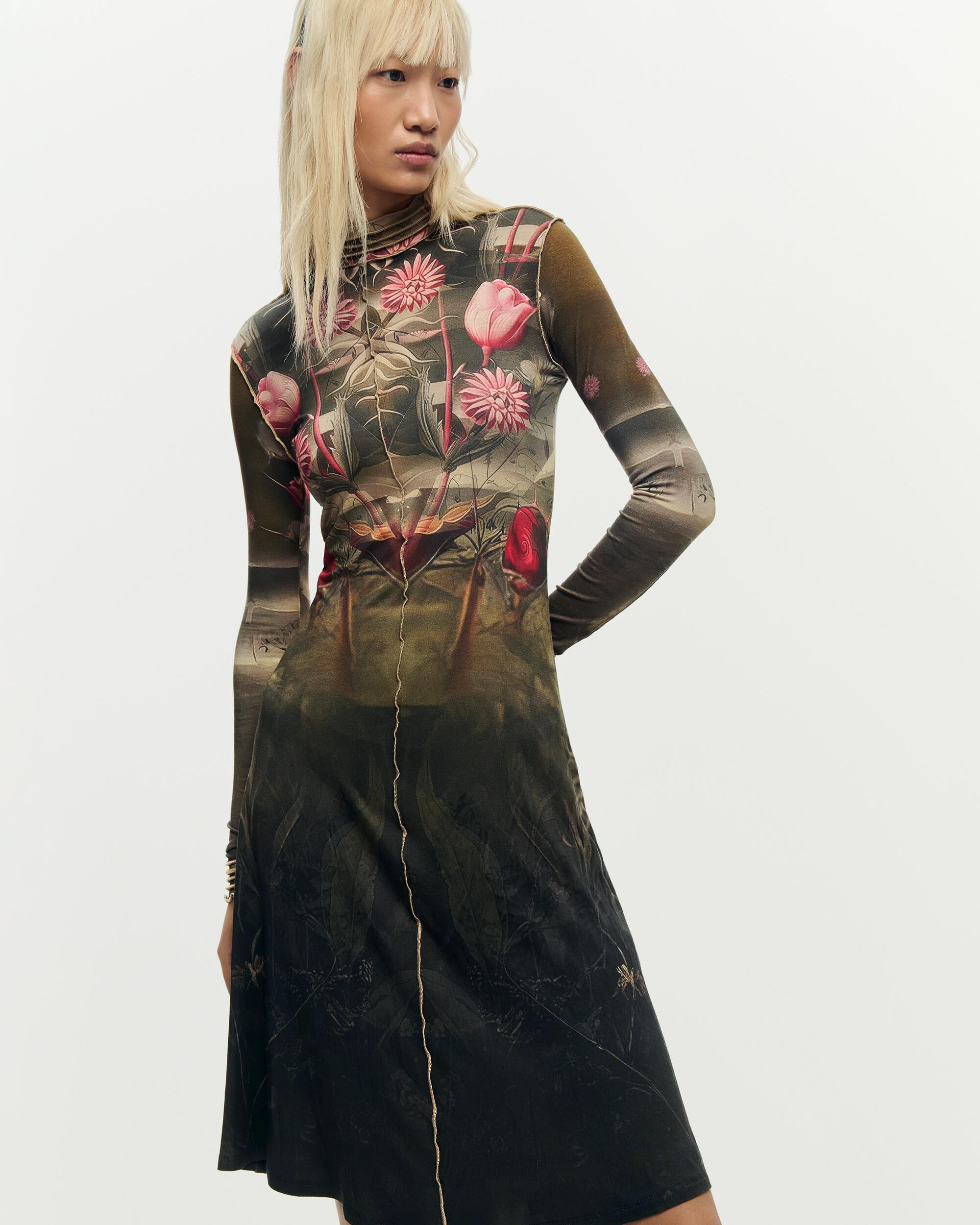 Vestido espejo paisaje - Desigual - Negro Negro-4