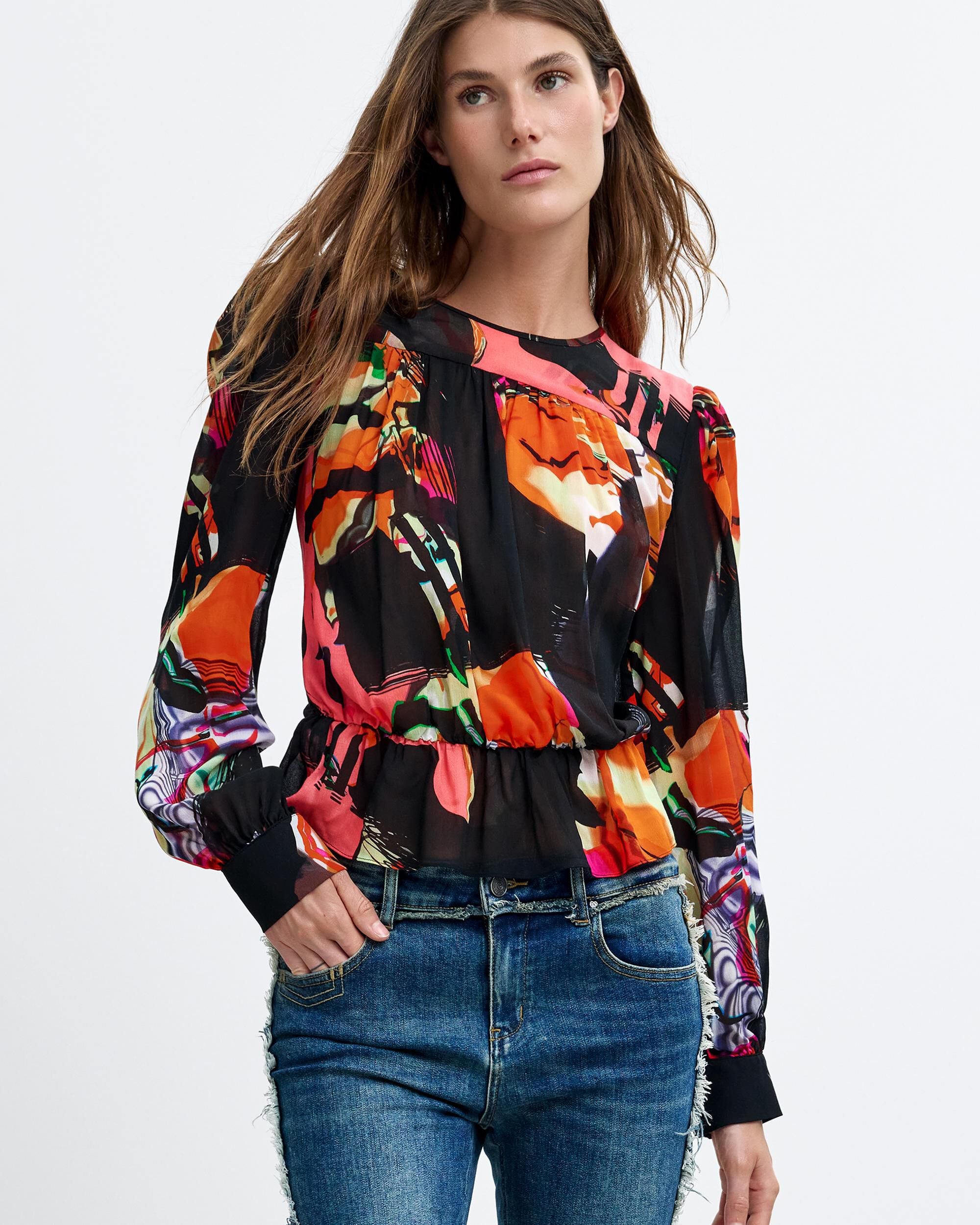 Blusa de mujer estampada m c lacroix - Desigual - Multicolor Multicolor-1