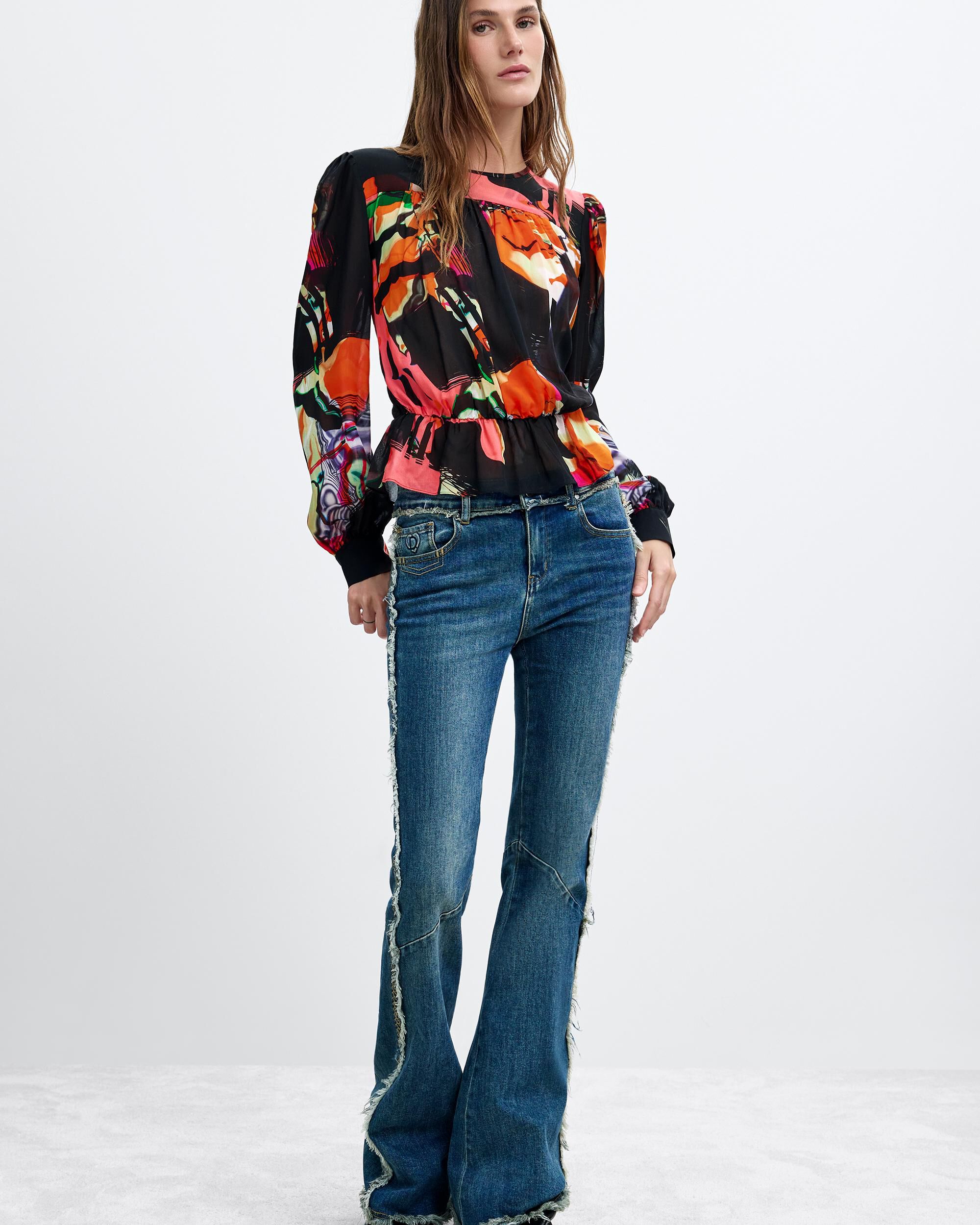 Blusa de mujer estampada m c lacroix - Desigual - Multicolor Multicolor-2