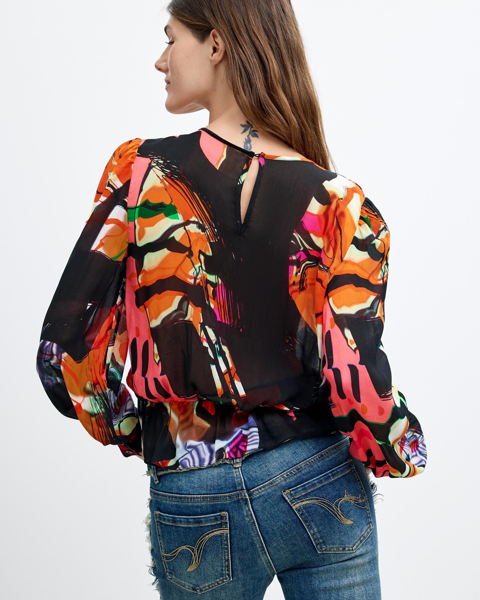 Blusa de mujer estampada m c lacroix - Desigual - Multicolor Multicolor-3