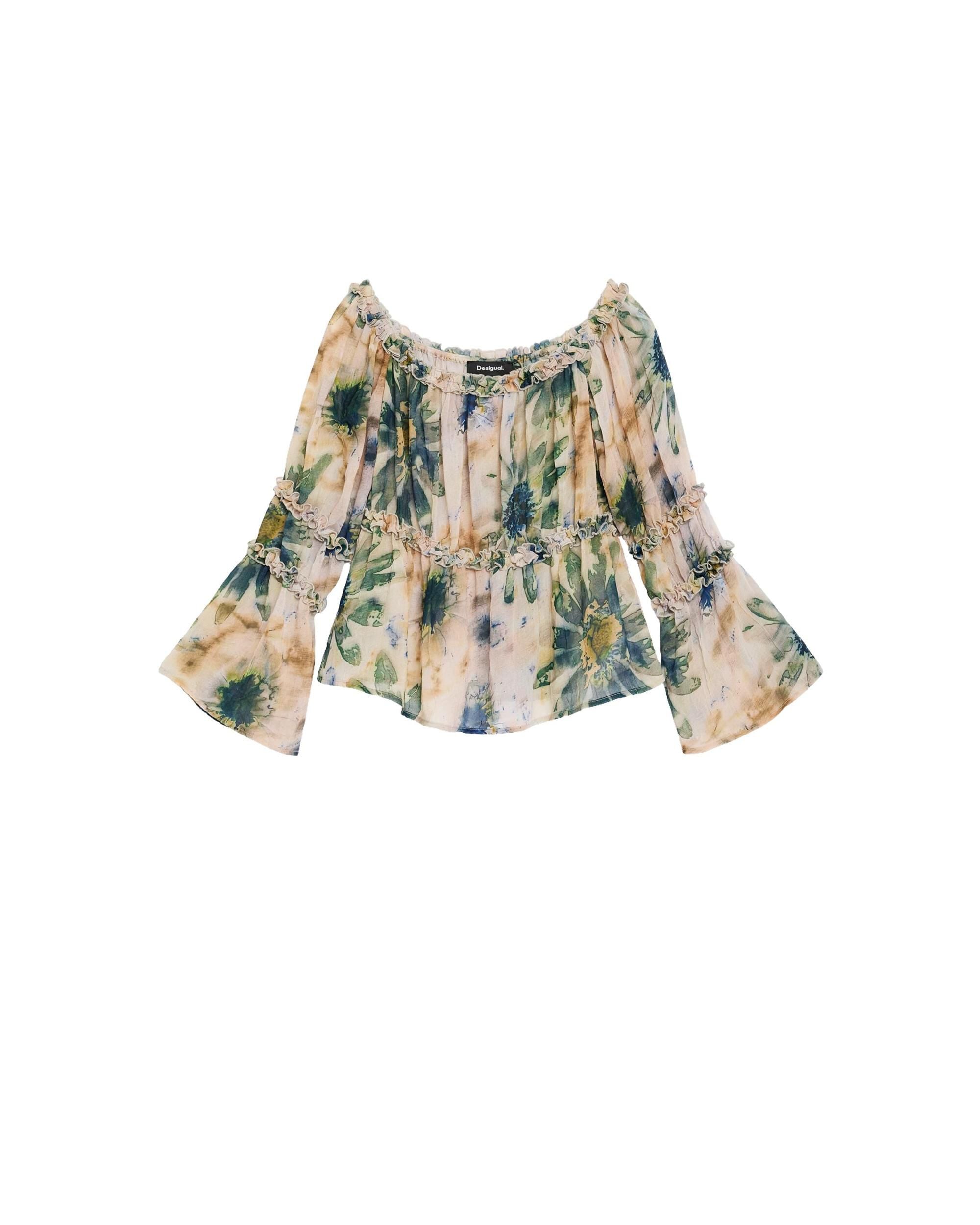 Blusa de mujer manga larga estampada - Desigual - Rosa Rosa-4