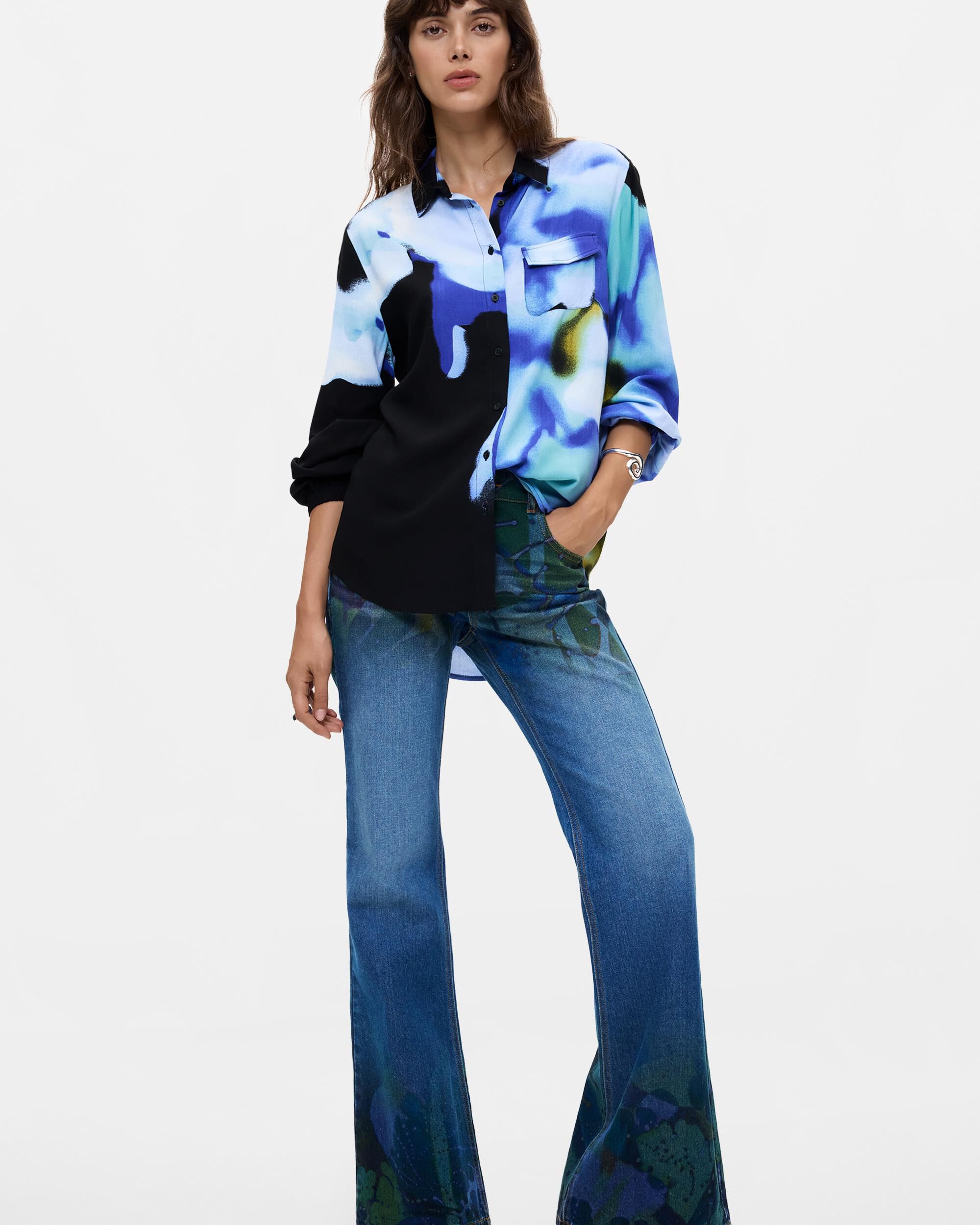 Camisa de mujer estampada lacroix - Desigual - Azul Azul-2