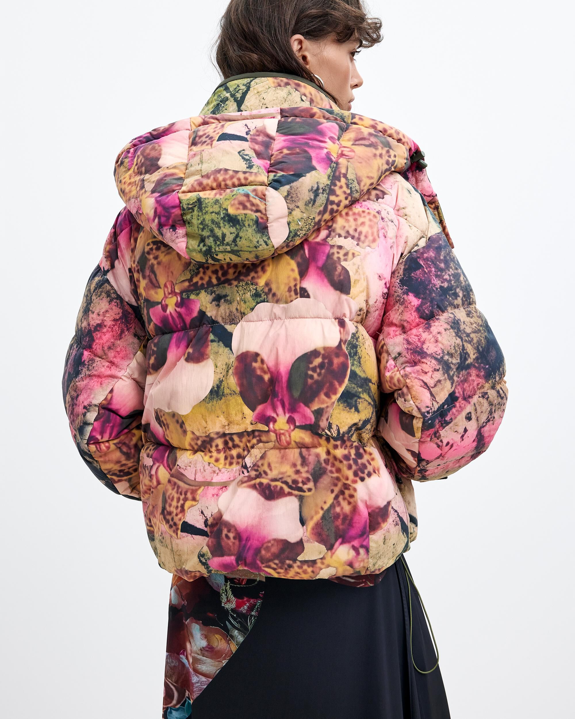 Abrigo de mujer acolchado capucha m c lacroix - Desigual - Rosa Rosa-2
