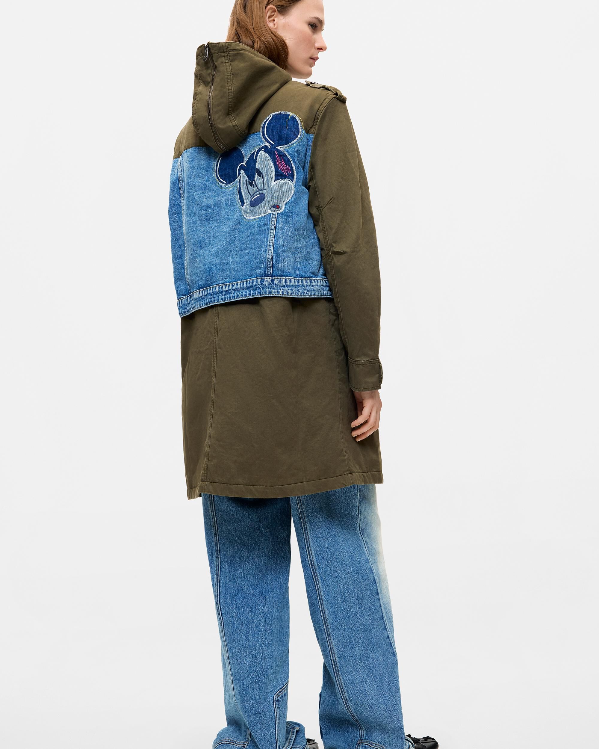 Abrigo de mujer parka disney™ 100% algodón - Desigual - Verde Verde-3