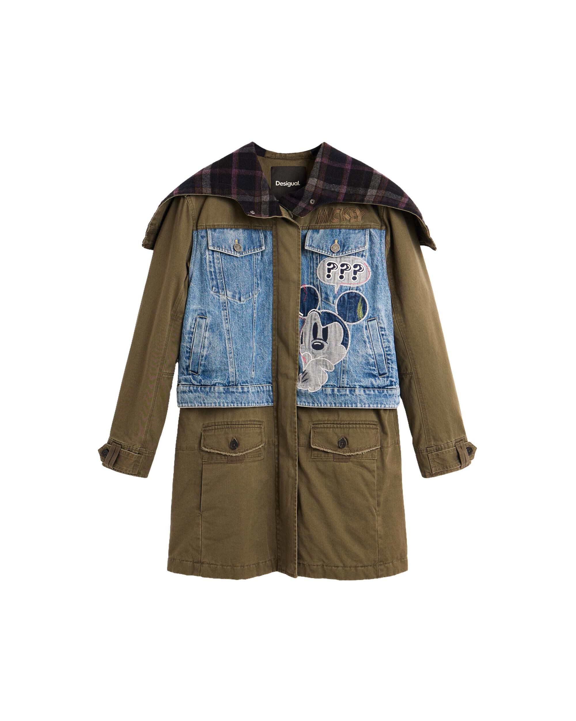 Abrigo de mujer parka disney™ 100% algodón - Desigual - Verde Verde-4