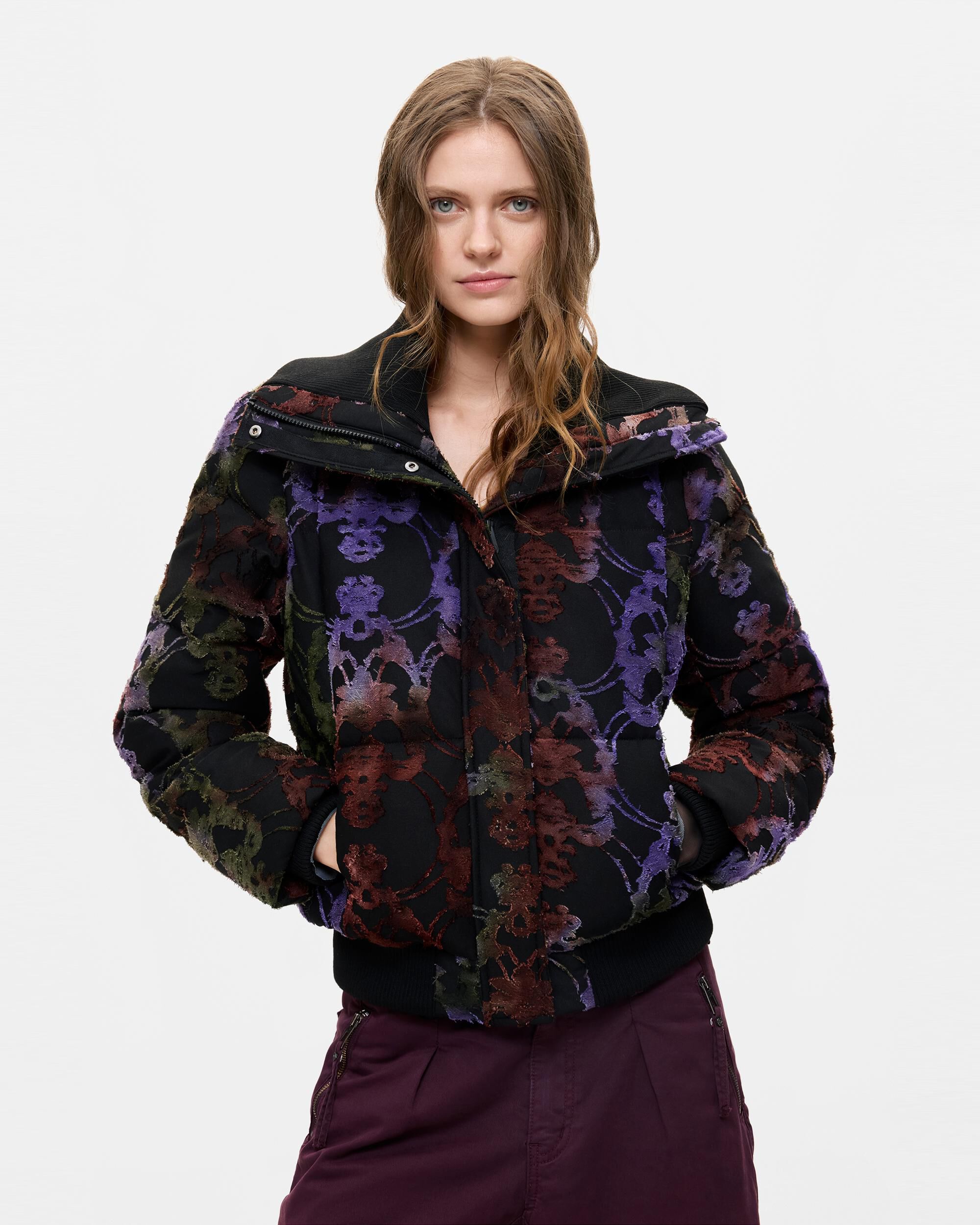 Abrigo de mujer acolchado corto - Desigual - Negro Negro-2