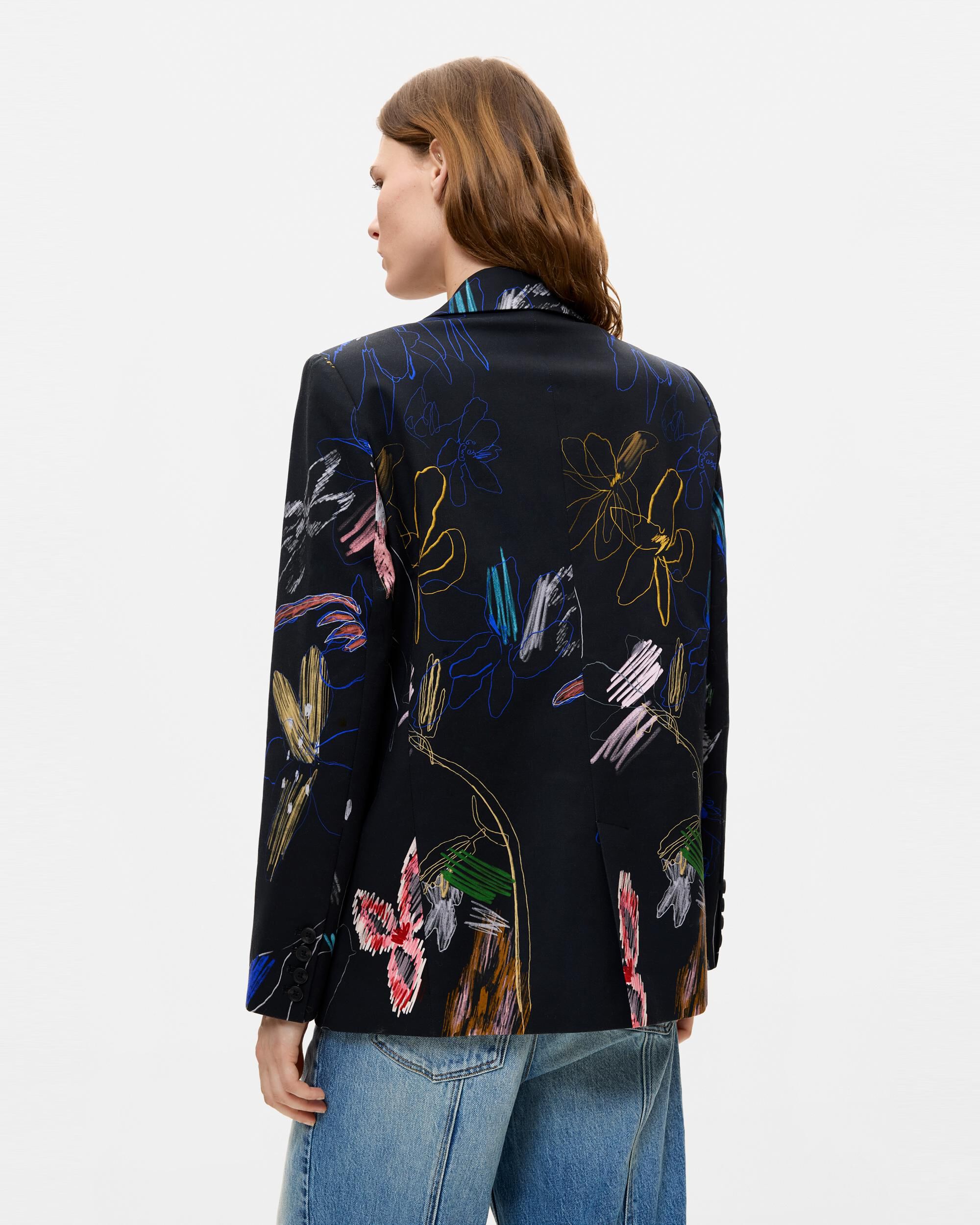 Americana de mujer estampado floral - Desigual - Negro Negro-3