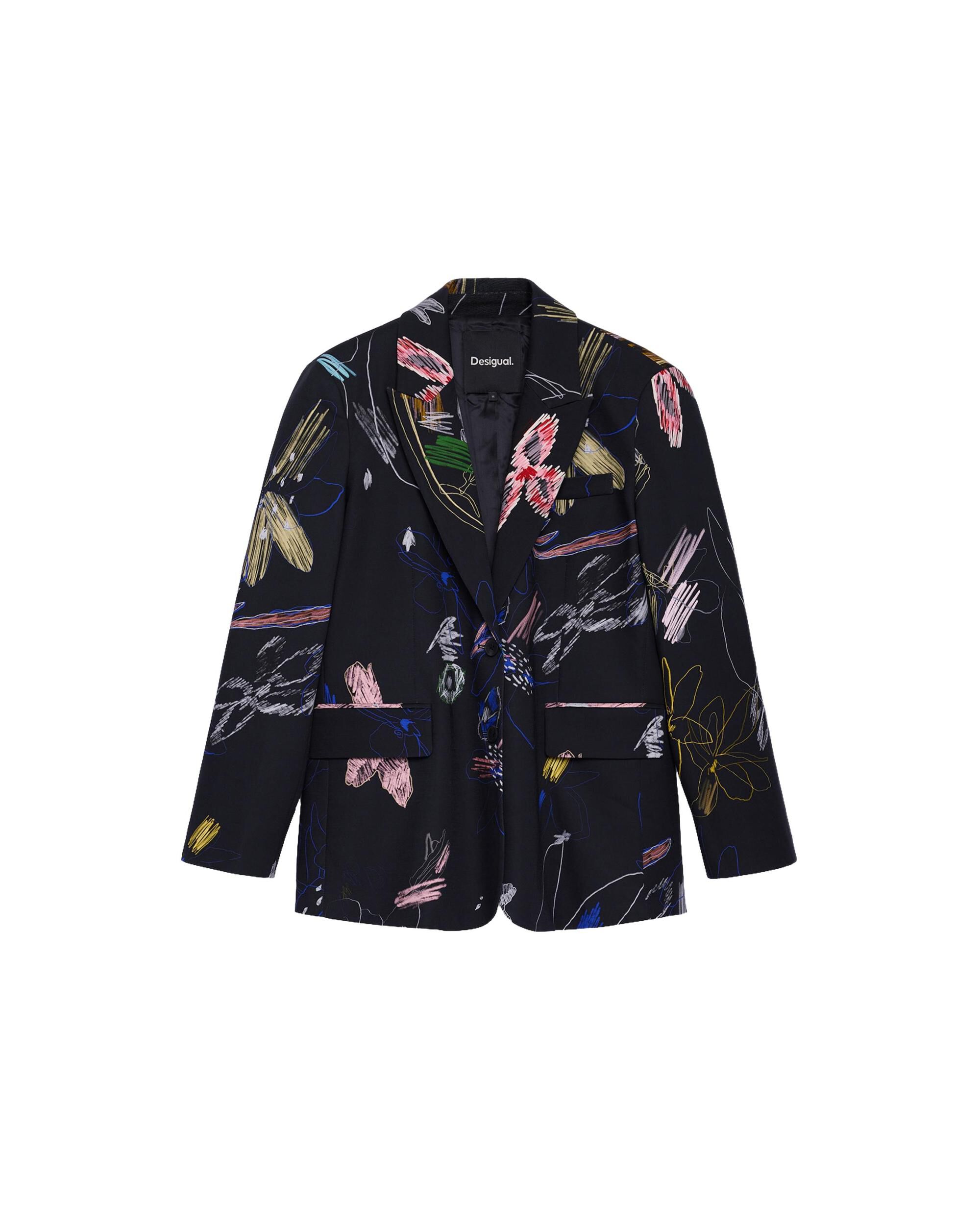 Americana de mujer estampado floral - Desigual - Negro Negro-4
