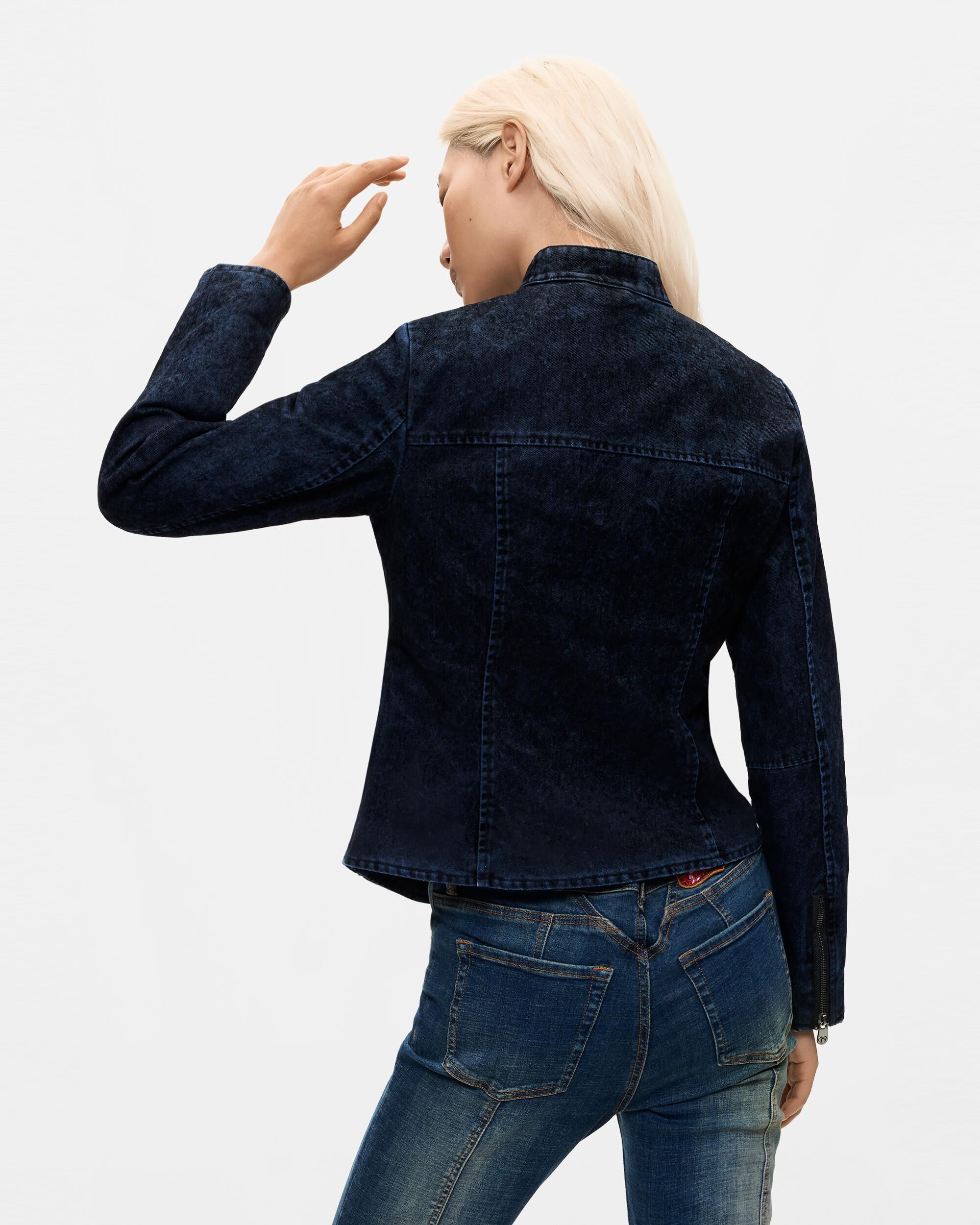 Cazadora de mujer 100% algodón - Desigual - Negro Negro-3