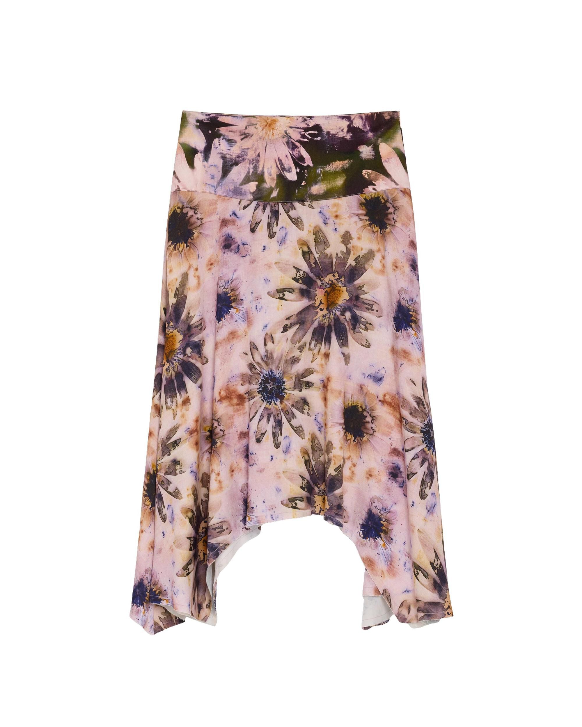 Falda estampada asimétrica - Desigual - Rosa Rosa-4