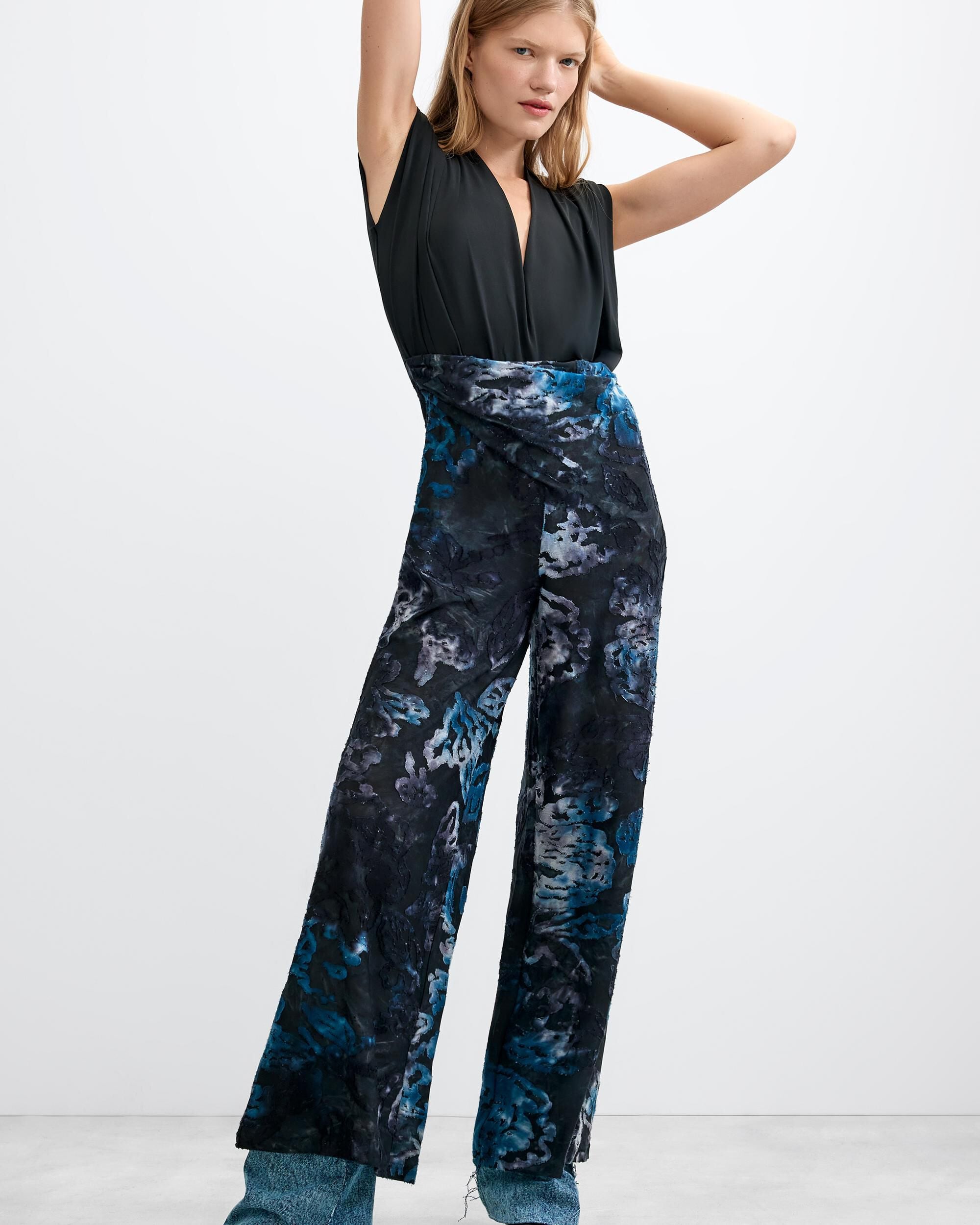 Mono de mujer largo estampado - Desigual - Azul Azul-1