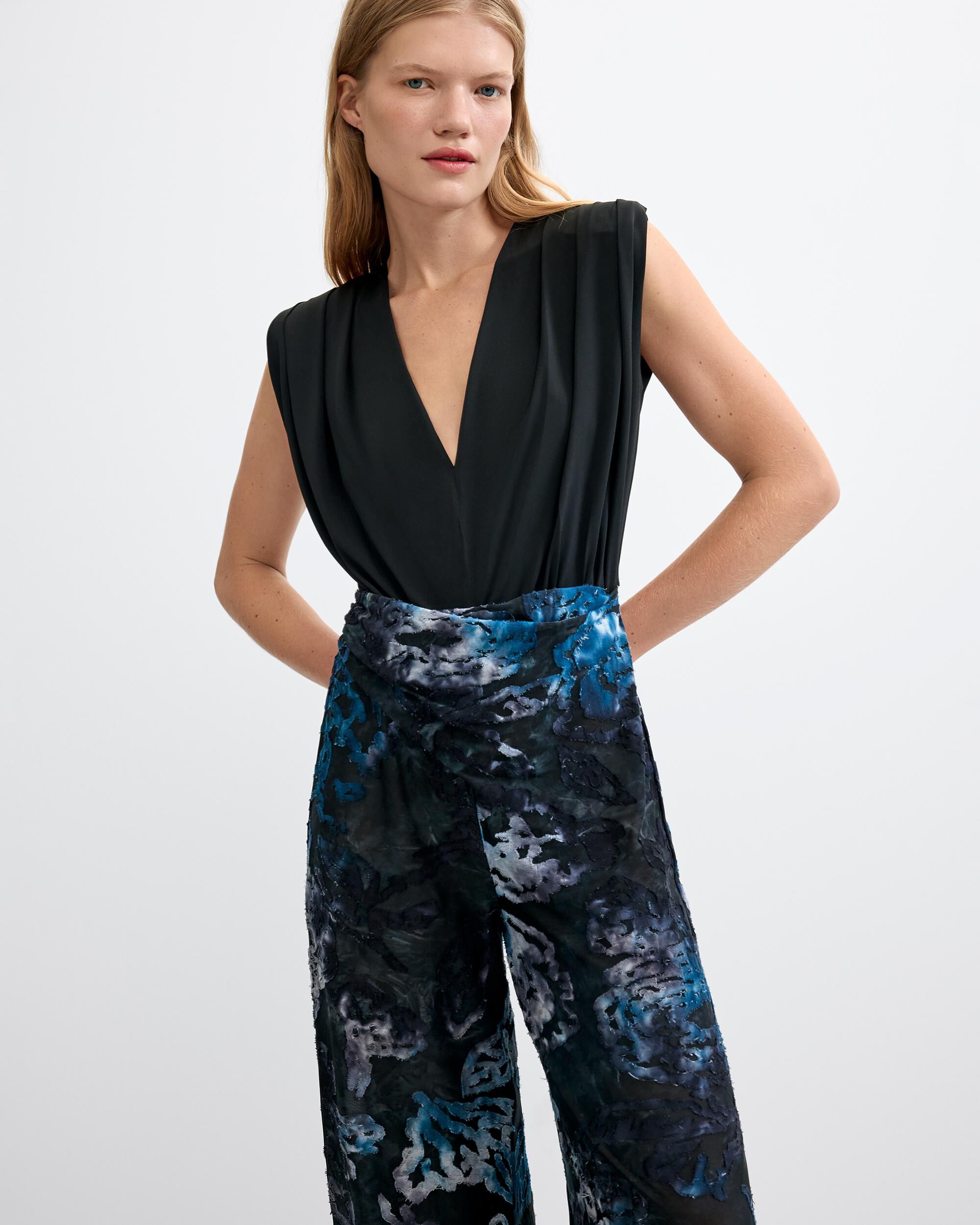 Mono de mujer largo estampado - Desigual - Azul Azul-2