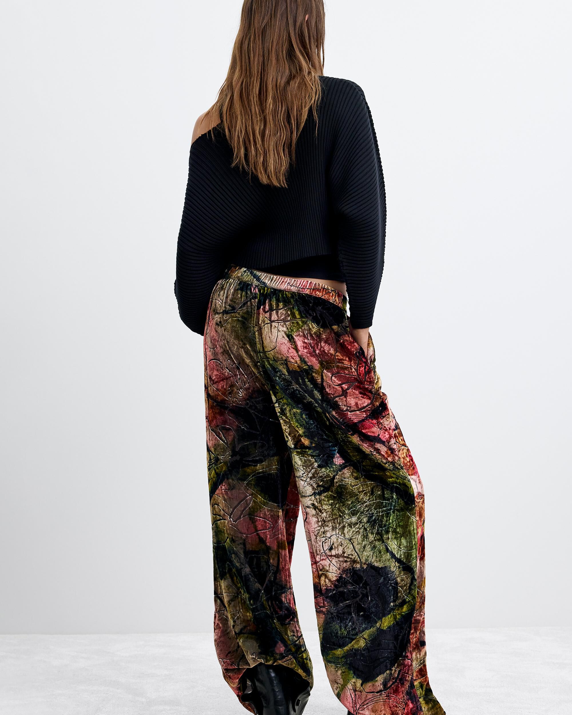 Pantalón de mujer velvet largo m c lacroix - Desigual - Rosa Rosa-3
