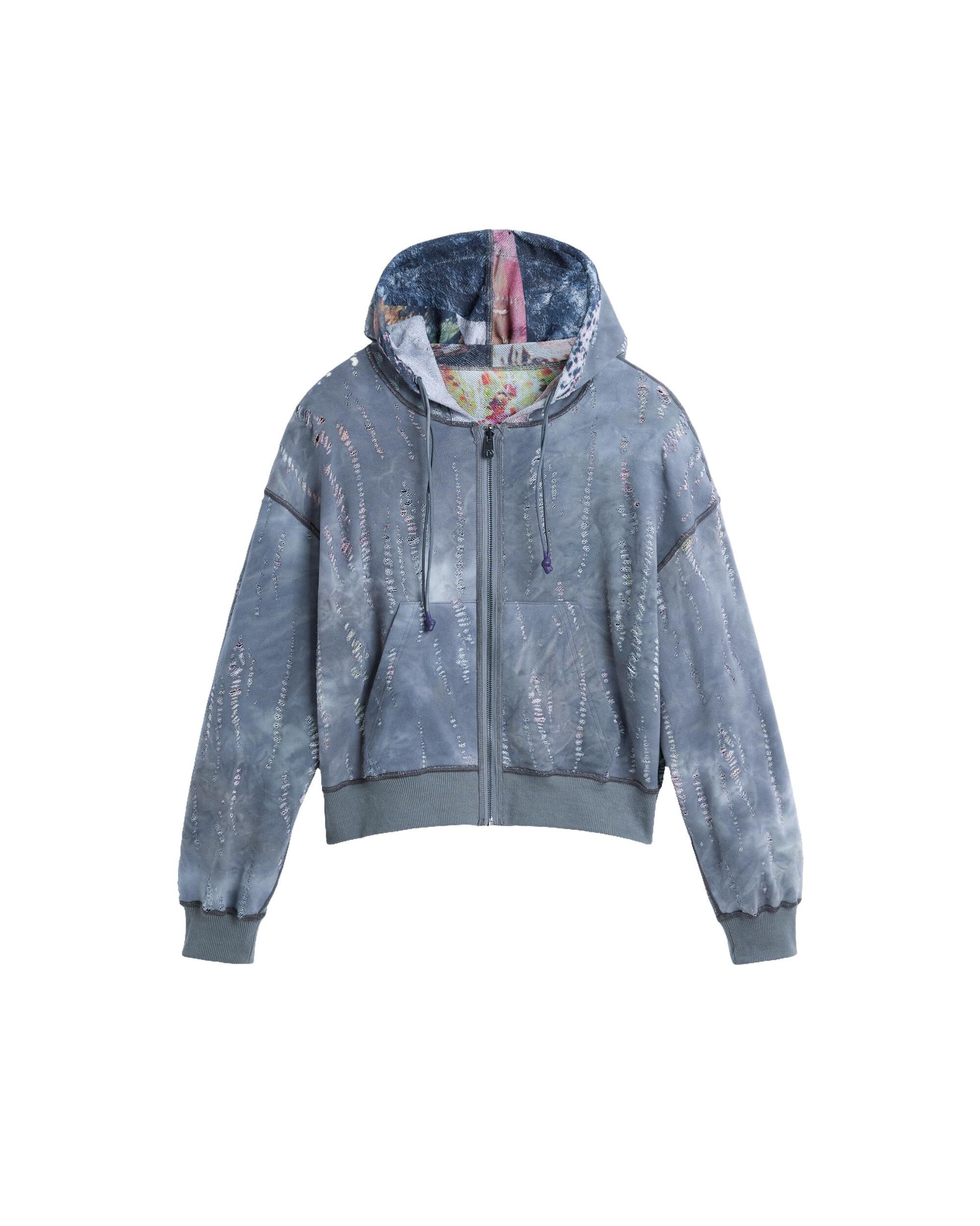 Sudadera de mujer reversible estampada - Desigual - Gris Gris-4