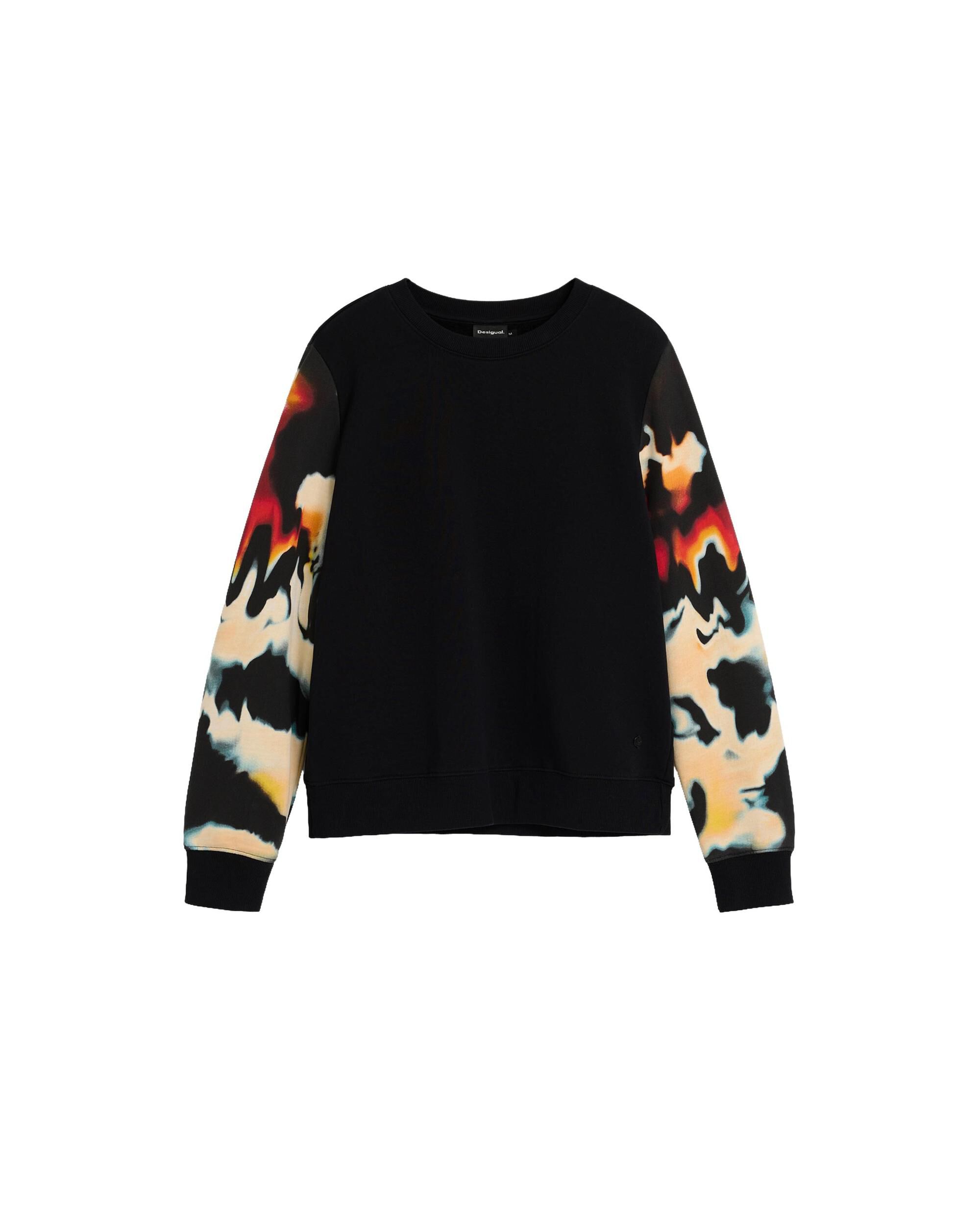 Sudadera de mujer manga estampada 100% algodón - Desigual - Negro Negro-4