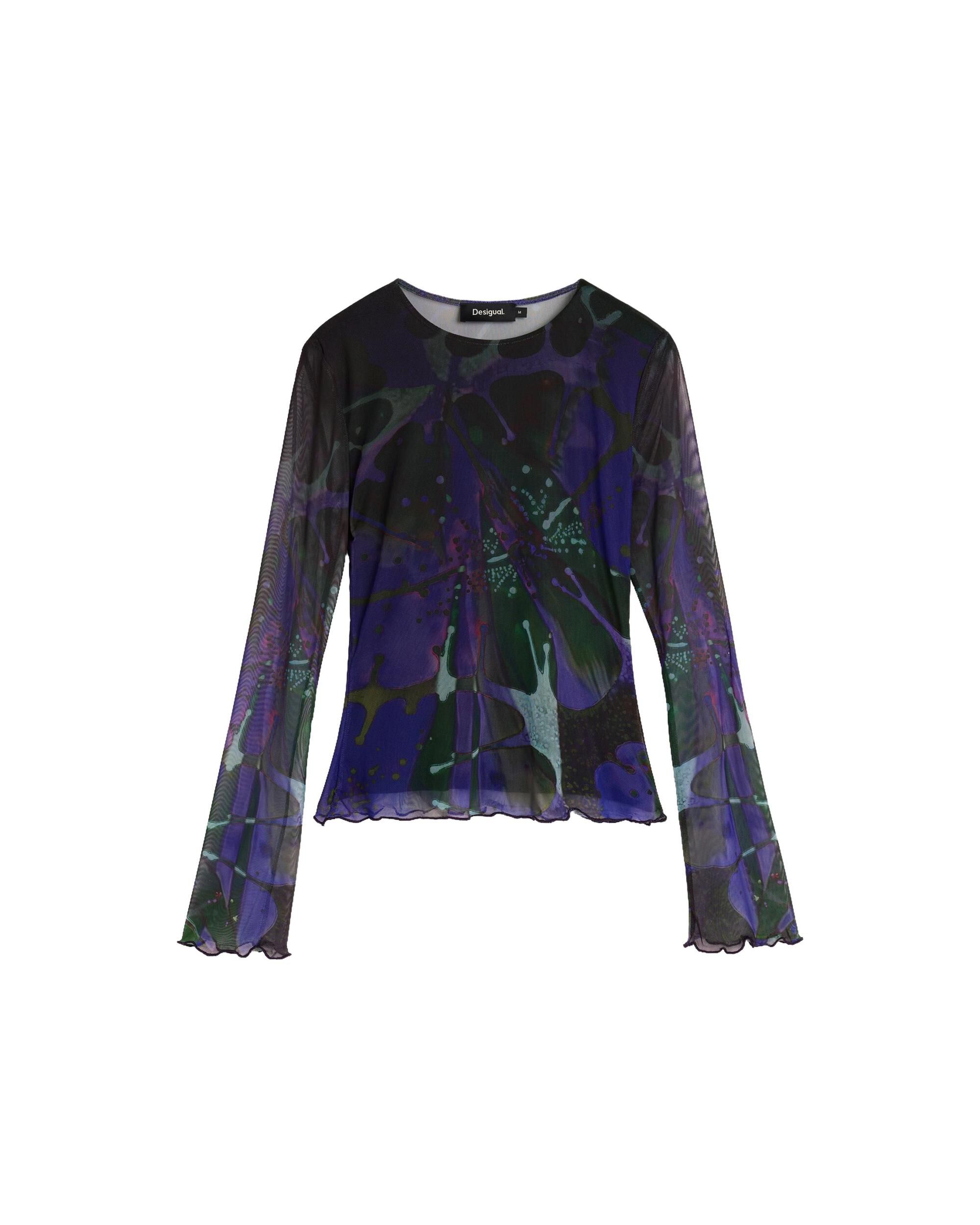Camiseta de mujer tul estampada m c lacroix - Desigual - Morado Morado-4