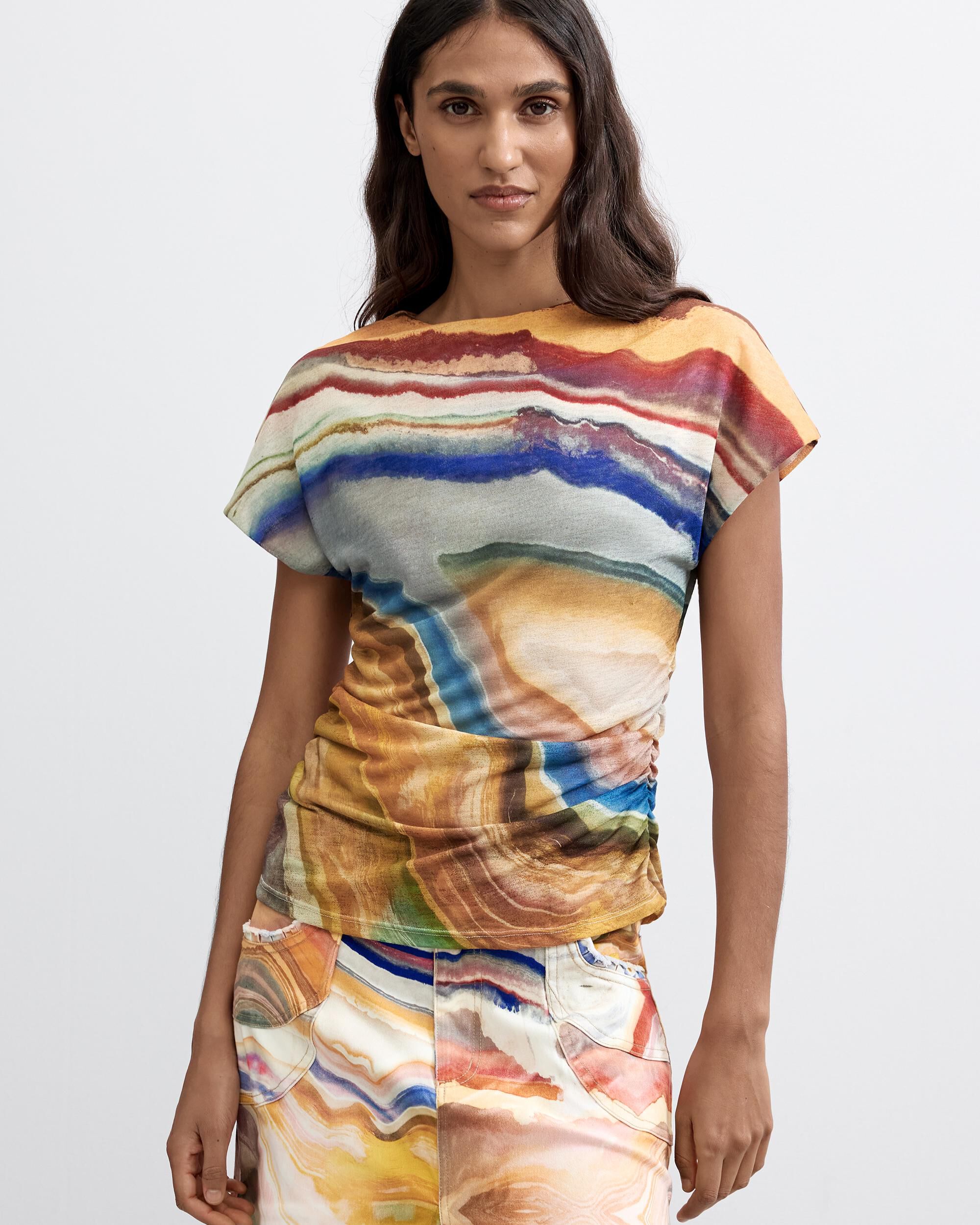 Desigual - Camiseta de mujer estampada knit.