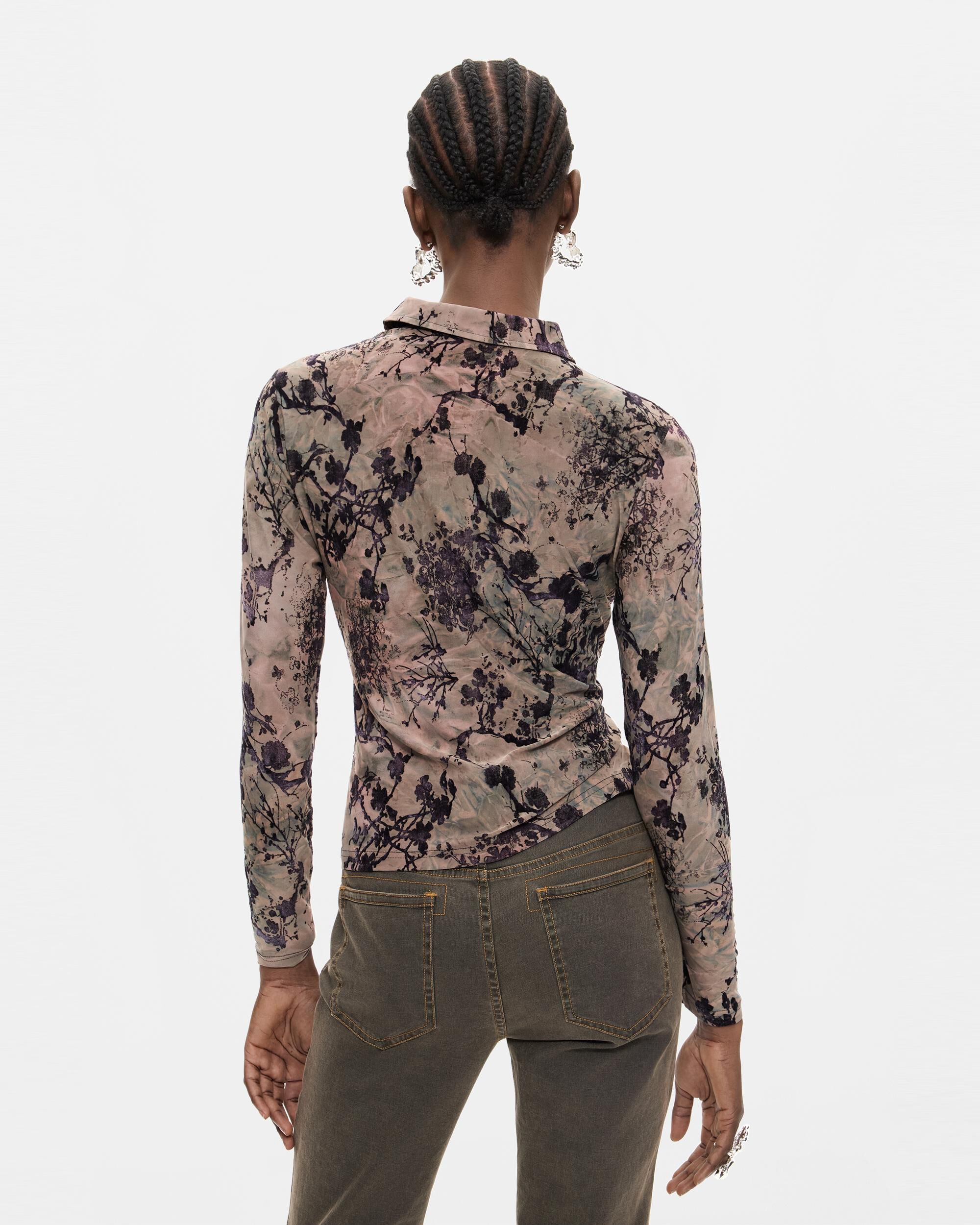 Camisa flocada - Desigual - Negro Negro-3