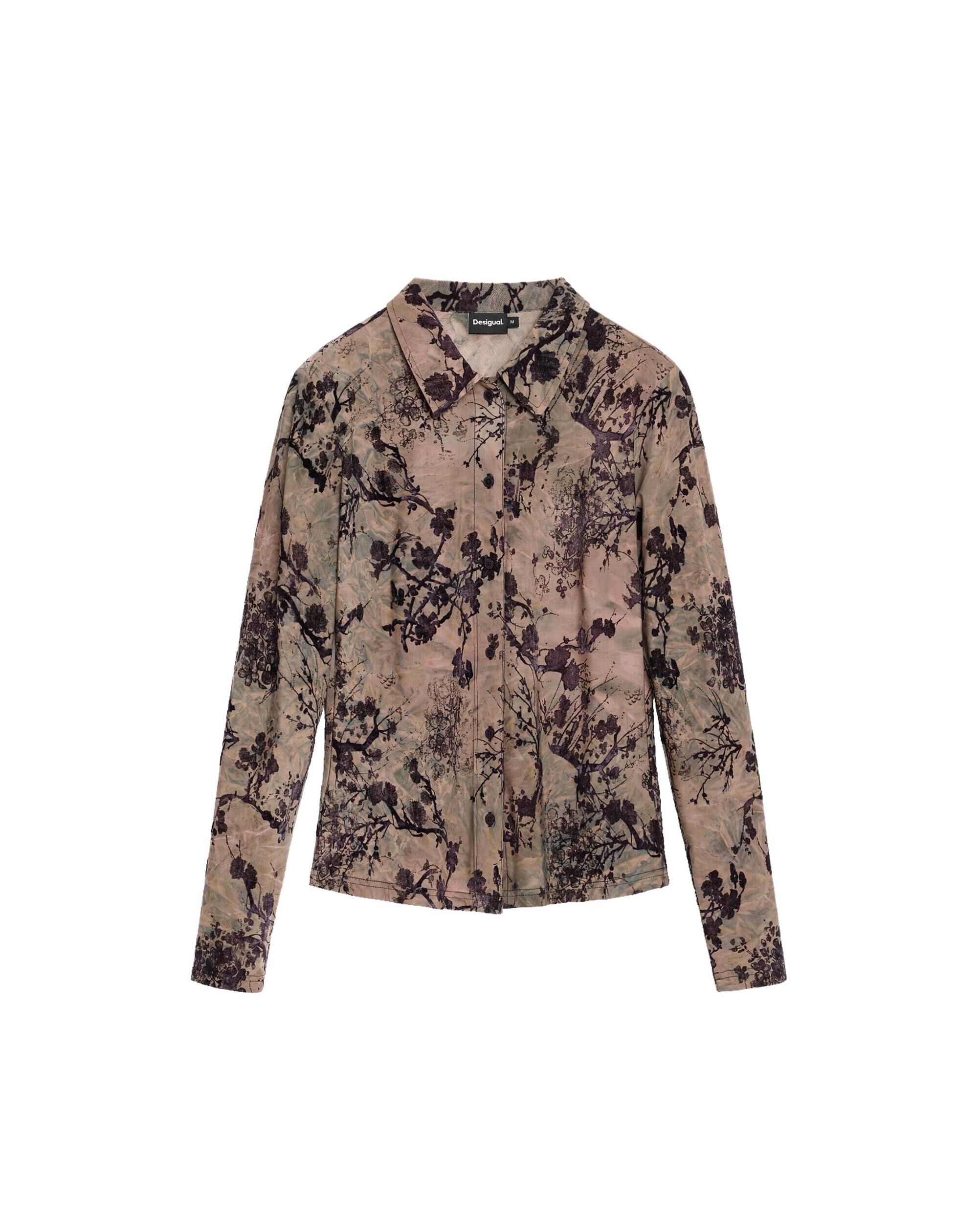 Camisa flocada - Desigual - Negro Negro-4