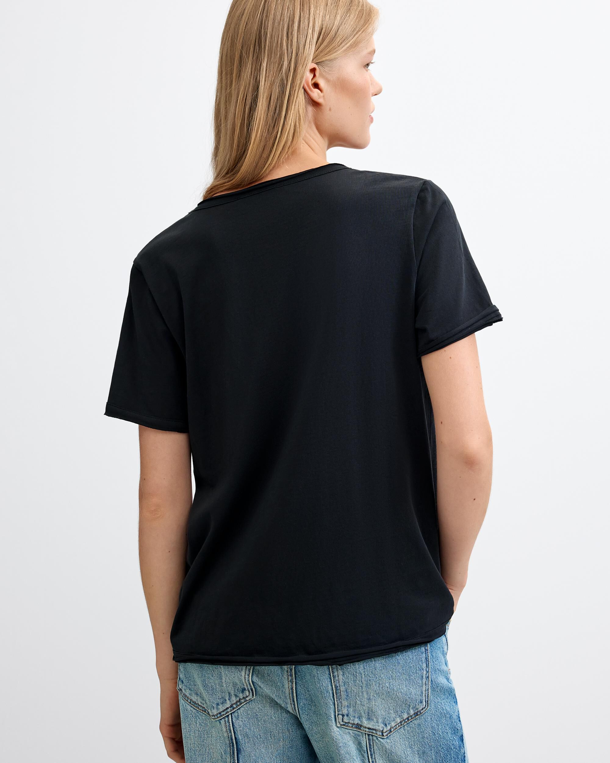 Camiseta de mujer estampado floral 100% algodón - Desigual - Negro Negro-3