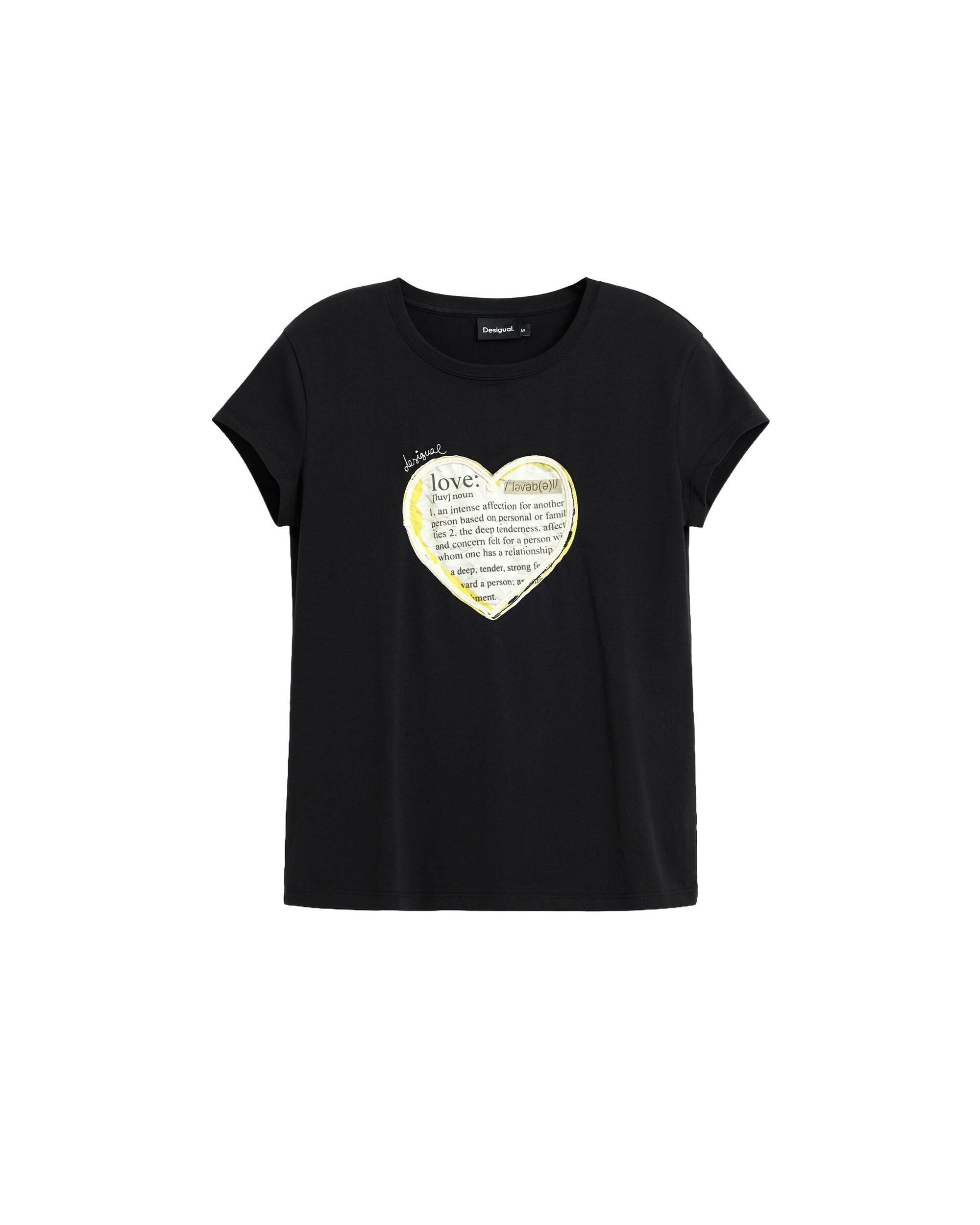 Camiseta de mujer estampado mensaje - Desigual - Negro Negro-4