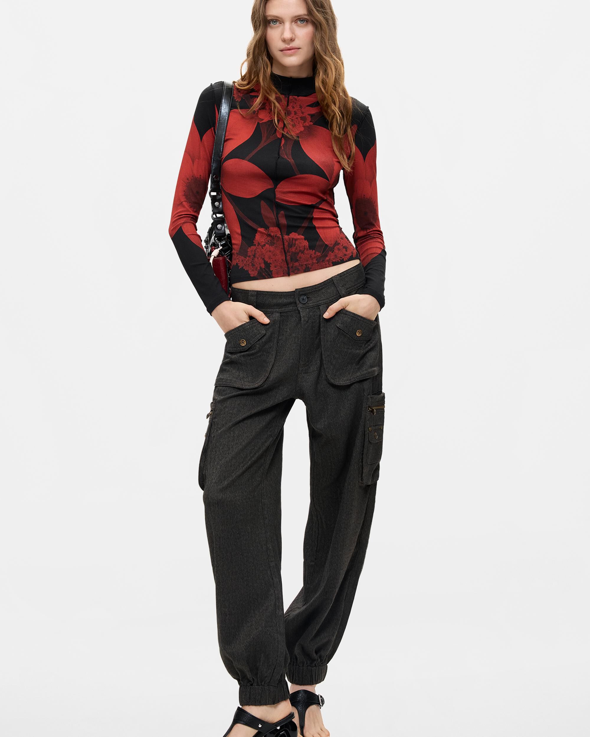 Camiseta de mujer punto estampada - Desigual - Negro Negro-2