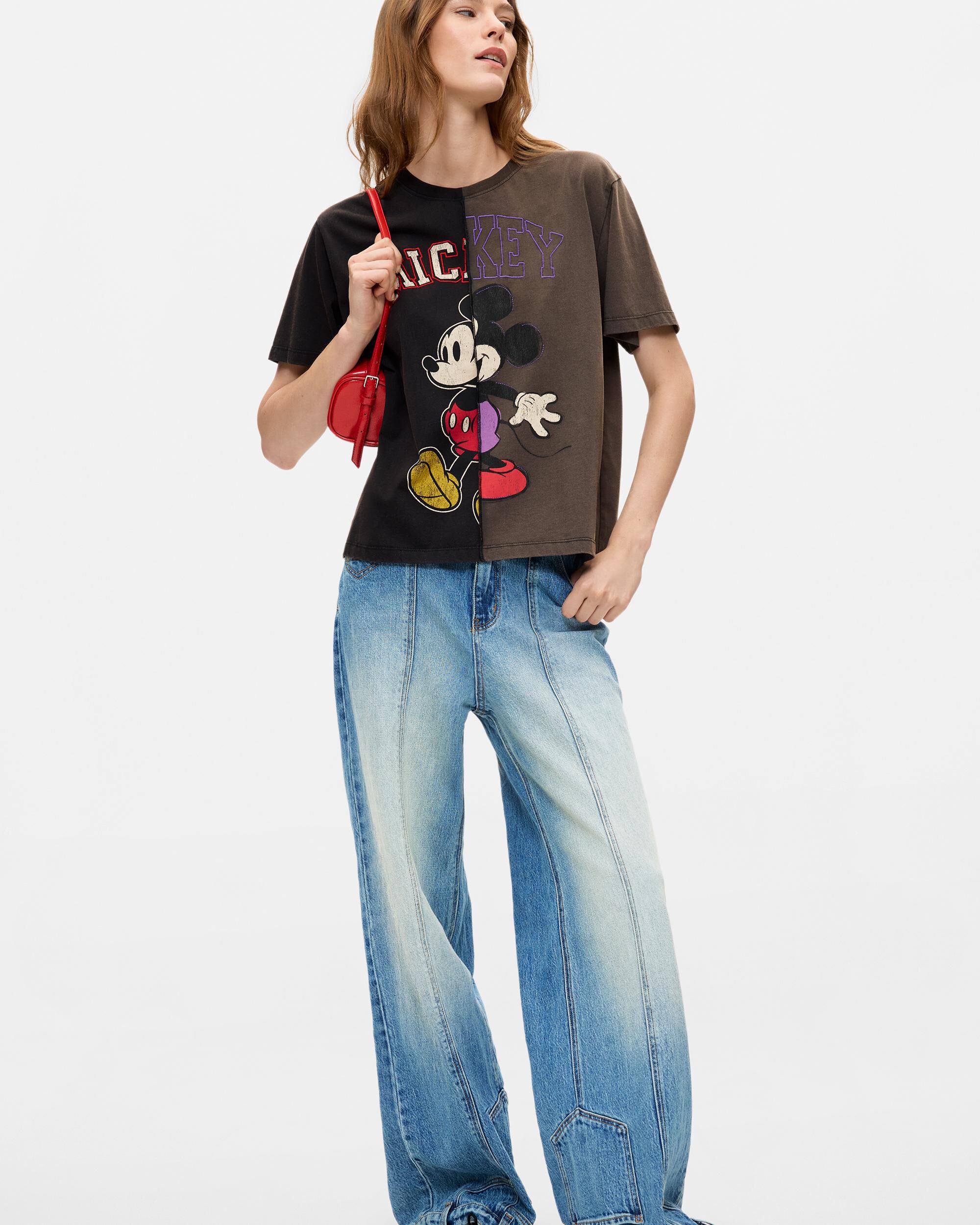 Camiseta de mujer mickey™ - Desigual - Gris Gris-2