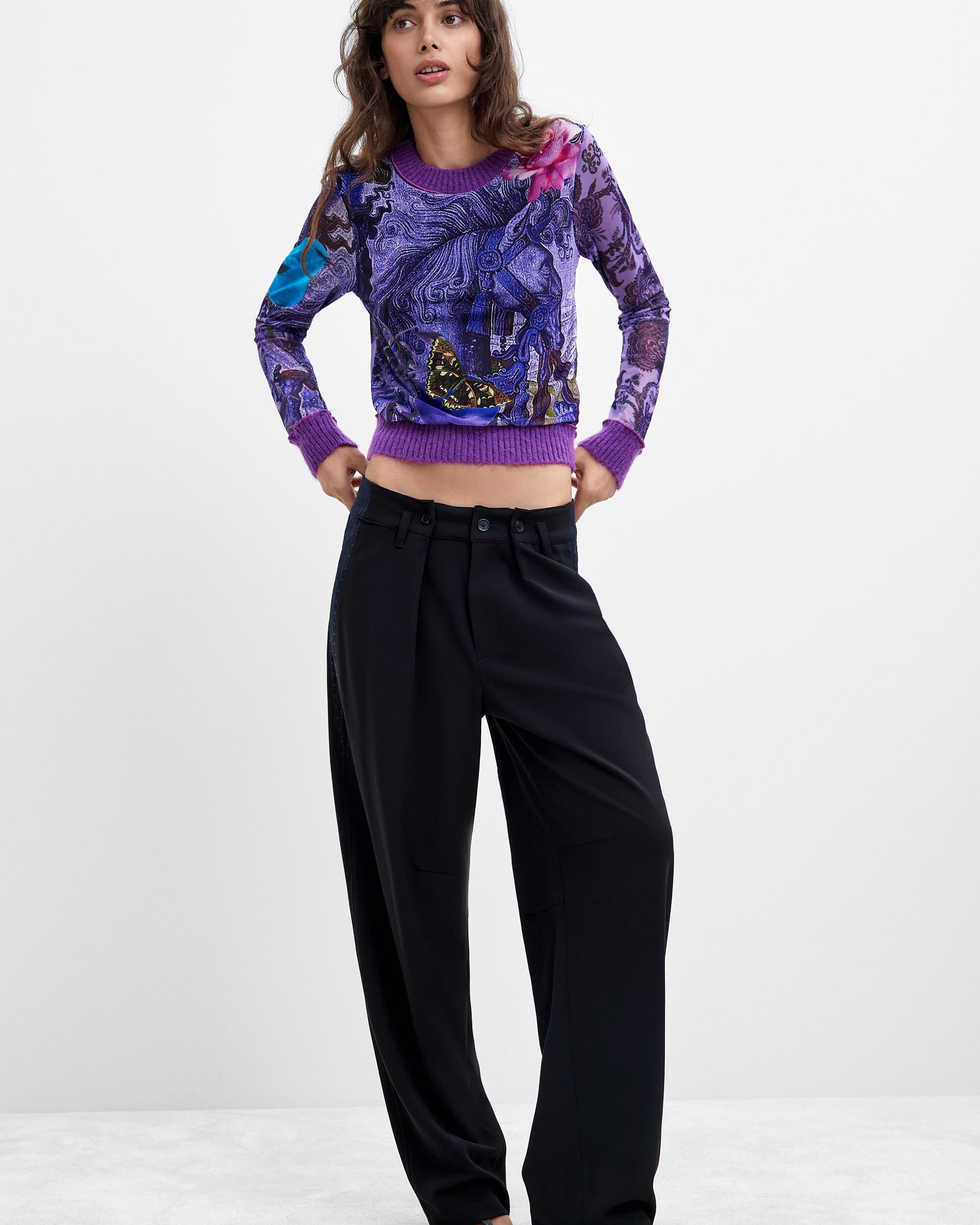 Camiseta de mujer estampada m c lacroix - Desigual - Morado Morado-2