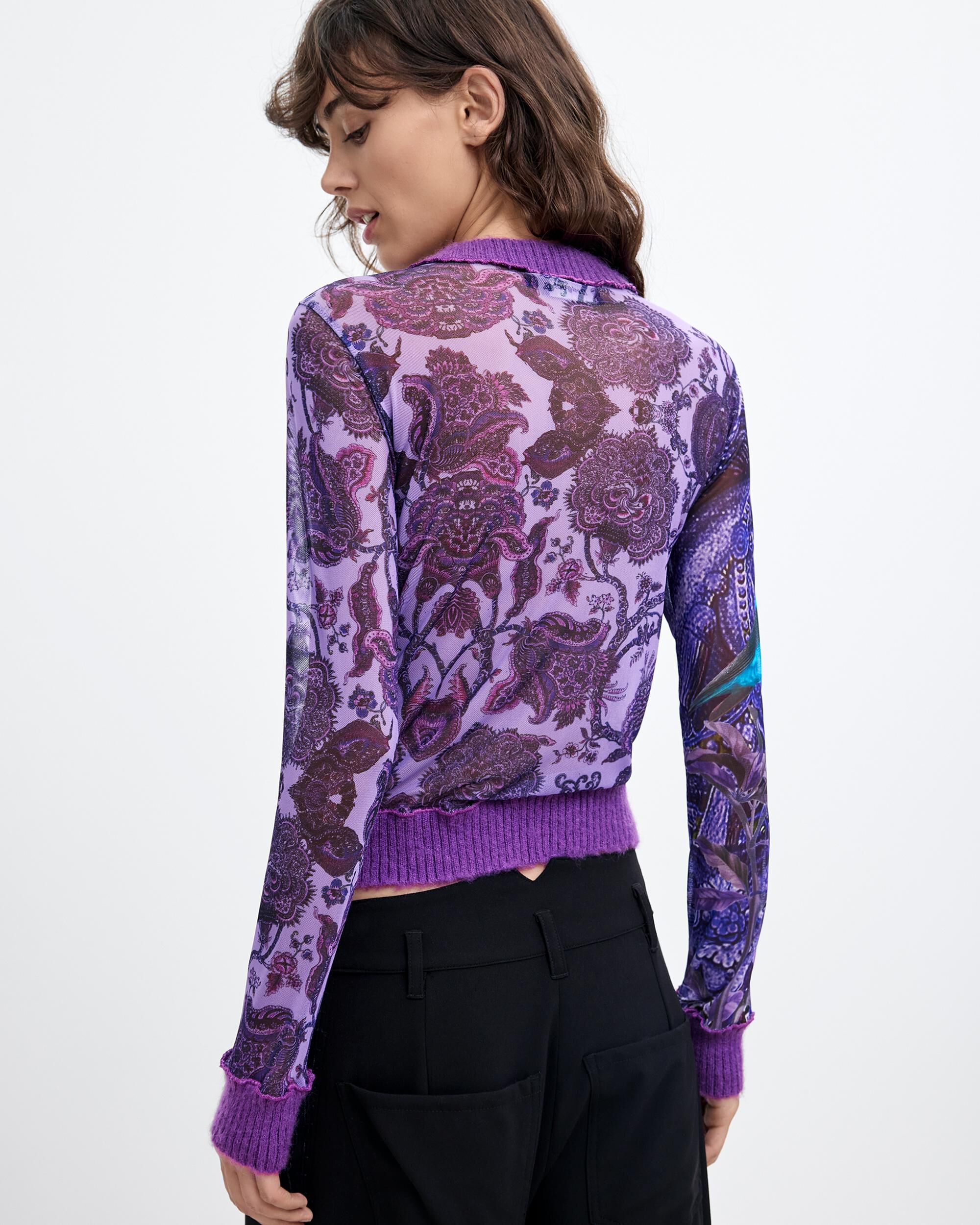 Camiseta de mujer estampada m c lacroix - Desigual - Morado Morado-3