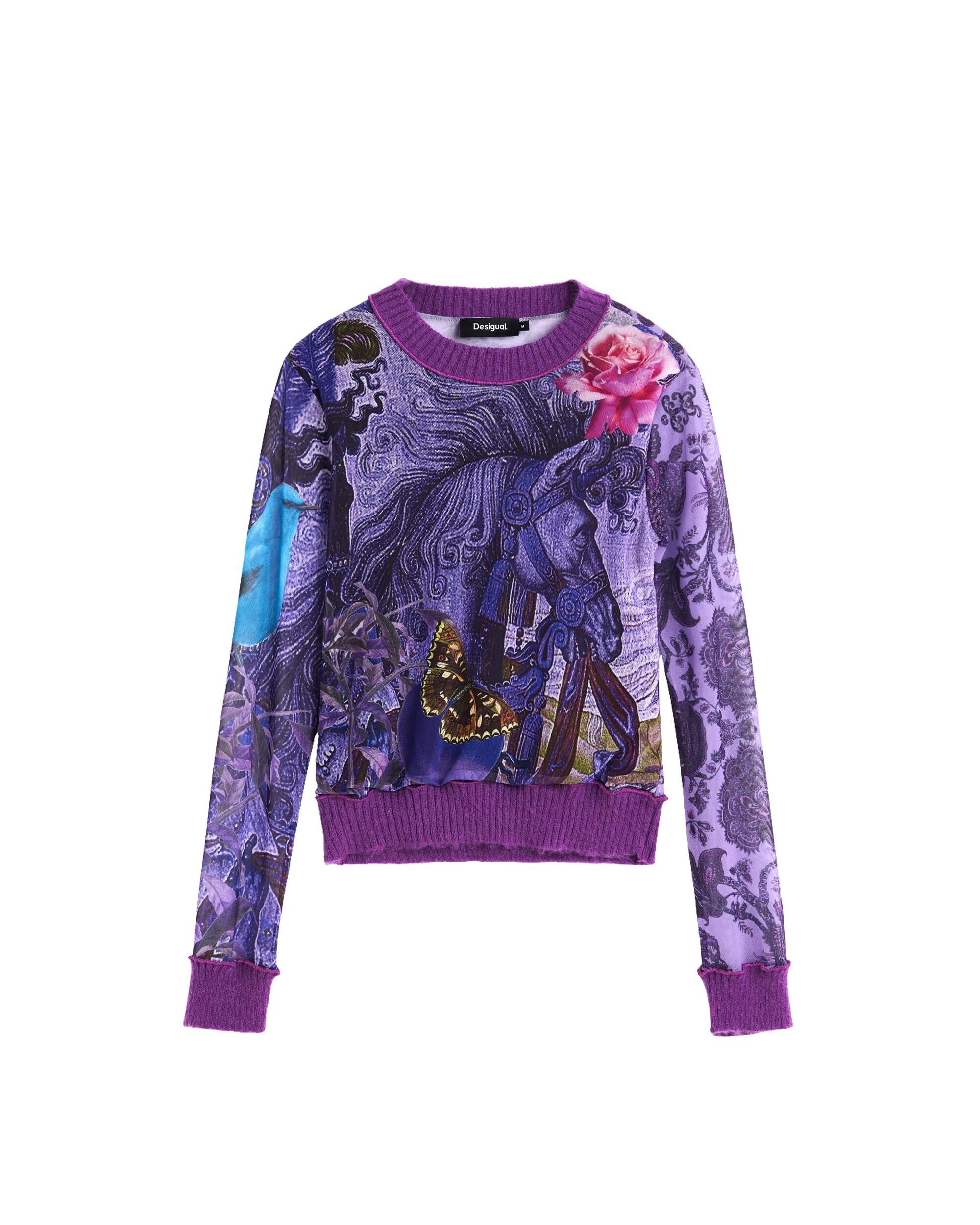 Camiseta de mujer estampada m c lacroix - Desigual - Morado Morado-4