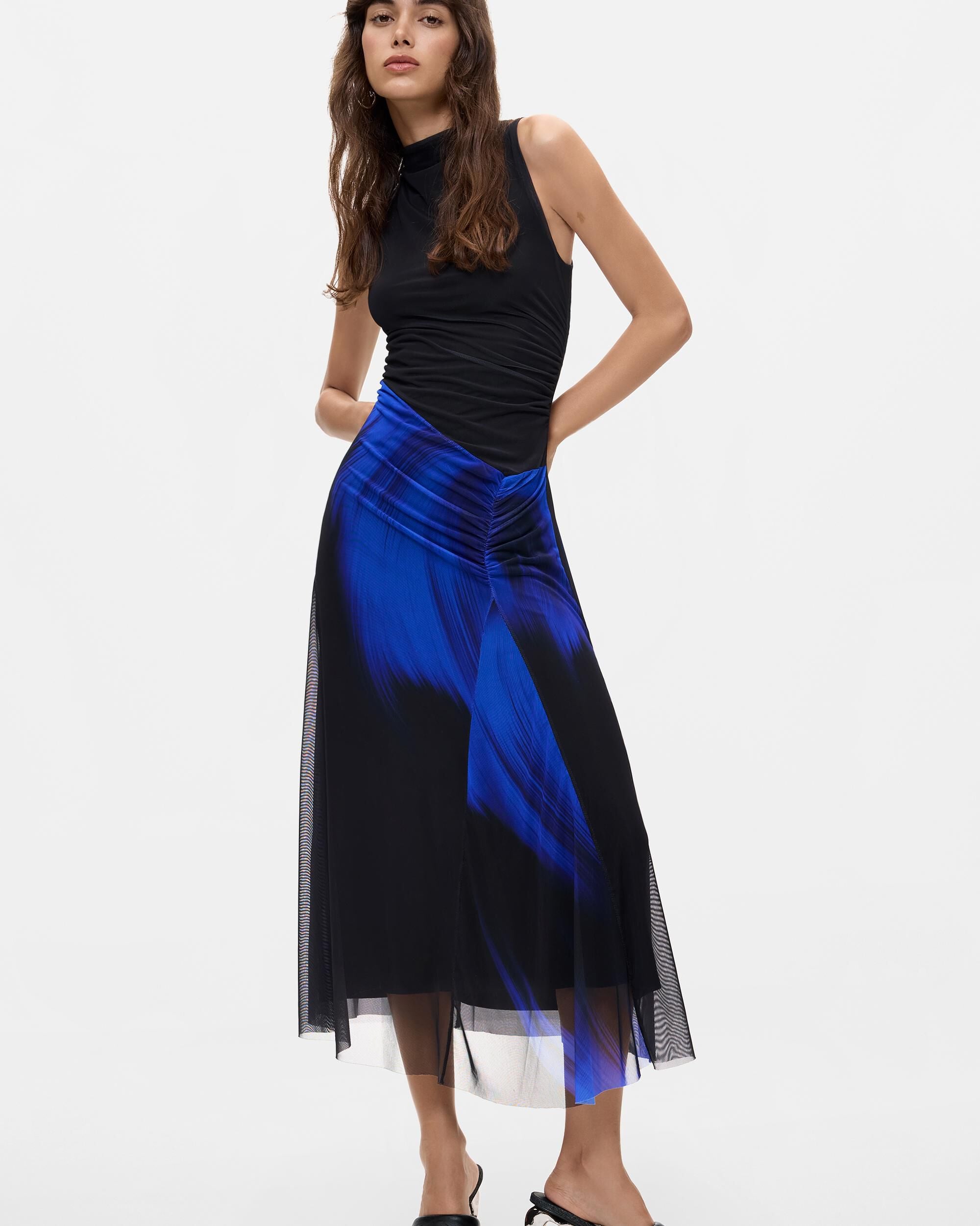 Vestido sin mangas midi - Desigual - Azul Azul-1