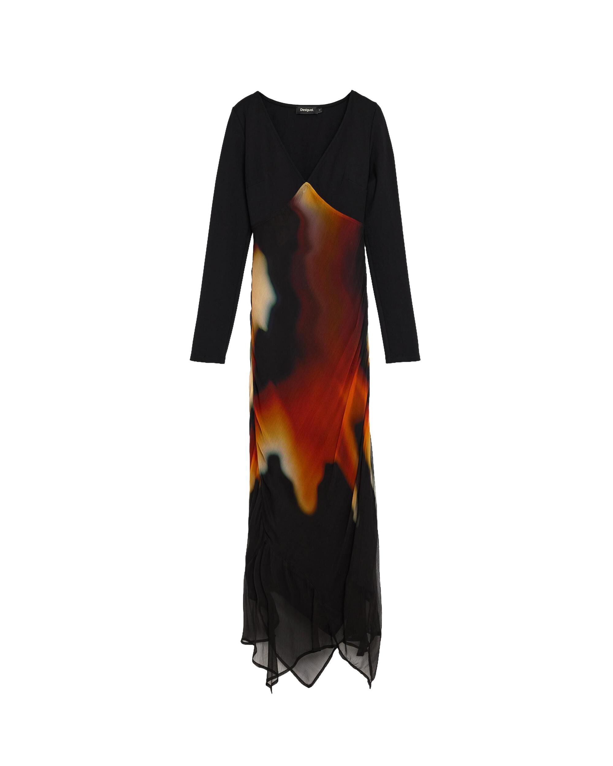 Vestido manga larga midi - Desigual - Negro Negro-5