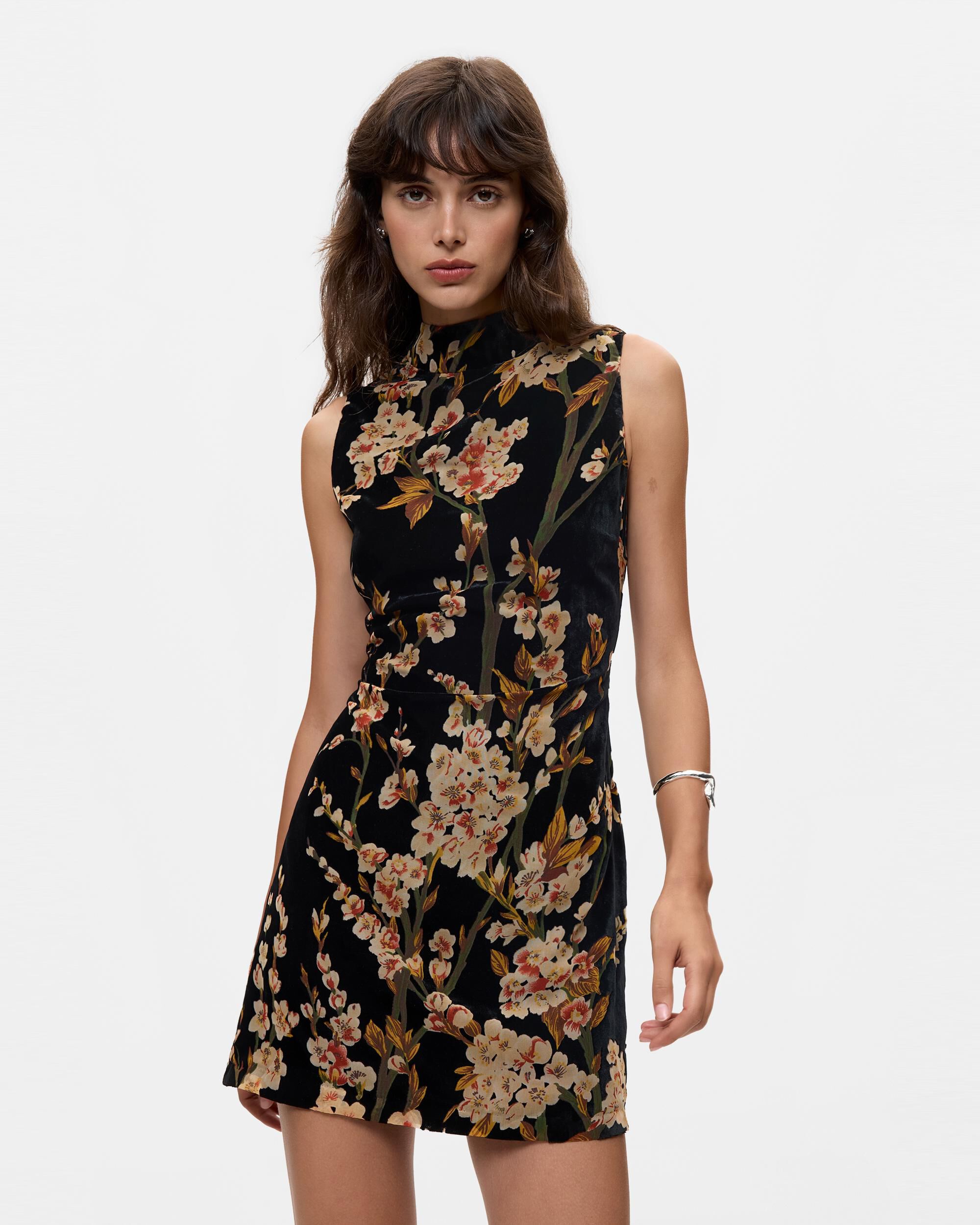 Vestido estampado sin mangas corto - Desigual - Negro Negro-2