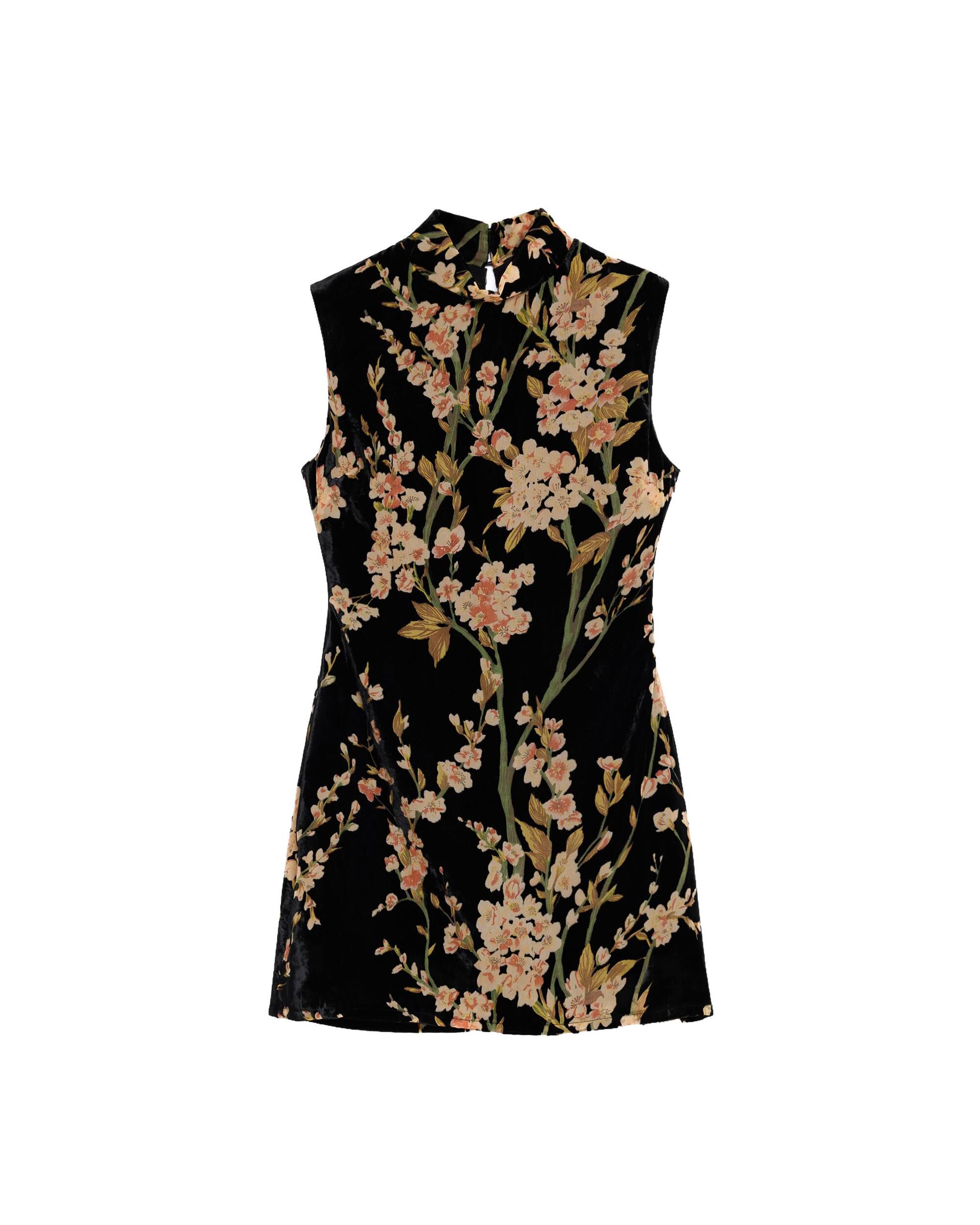 Vestido estampado sin mangas corto - Desigual - Negro Negro-5