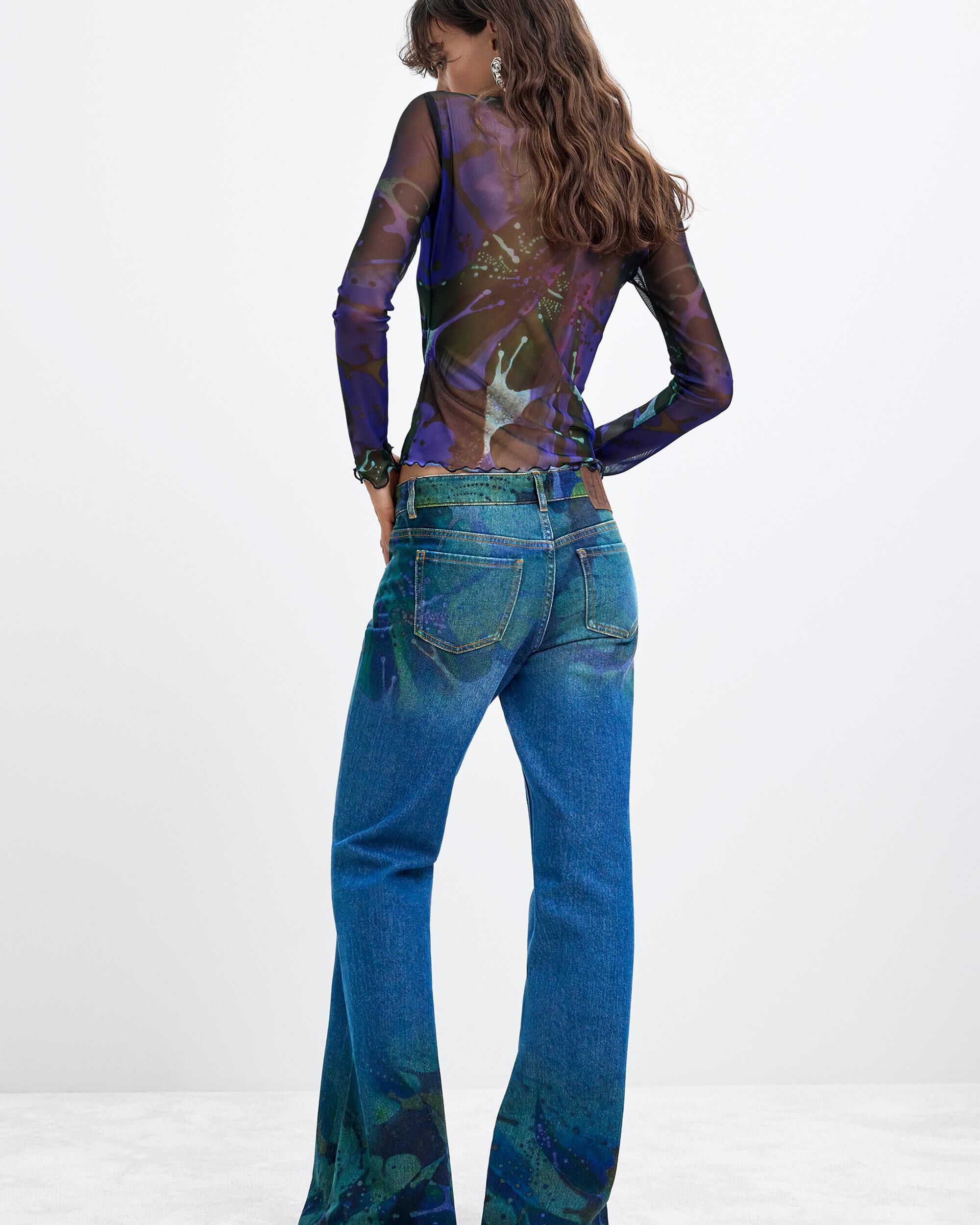 Pantalón de mujer vaquero estampado m c lacroix - Desigual - Azul Azul-3