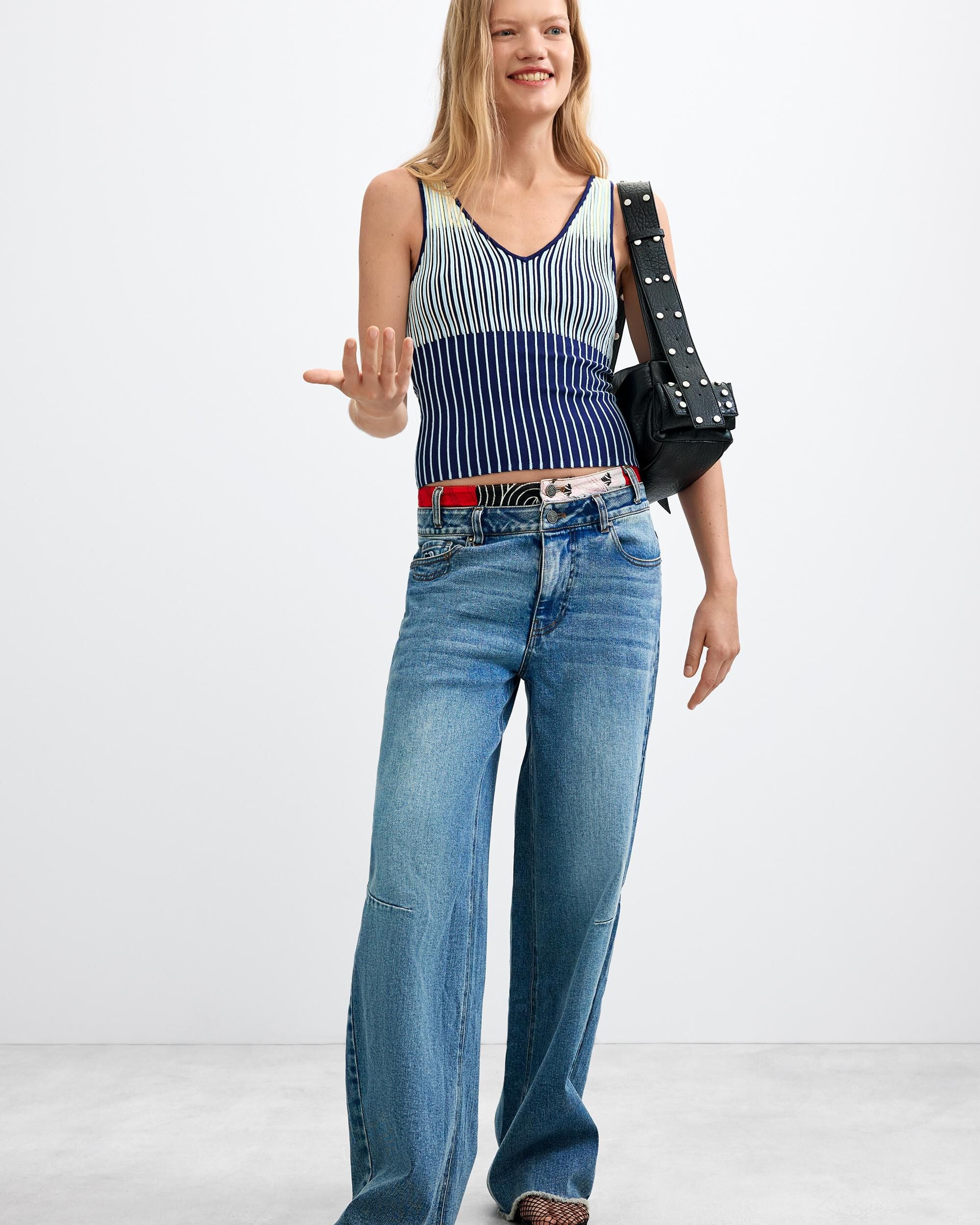 Pantalón de mujer vaquero 100% algodón - Desigual - Azul Azul-1