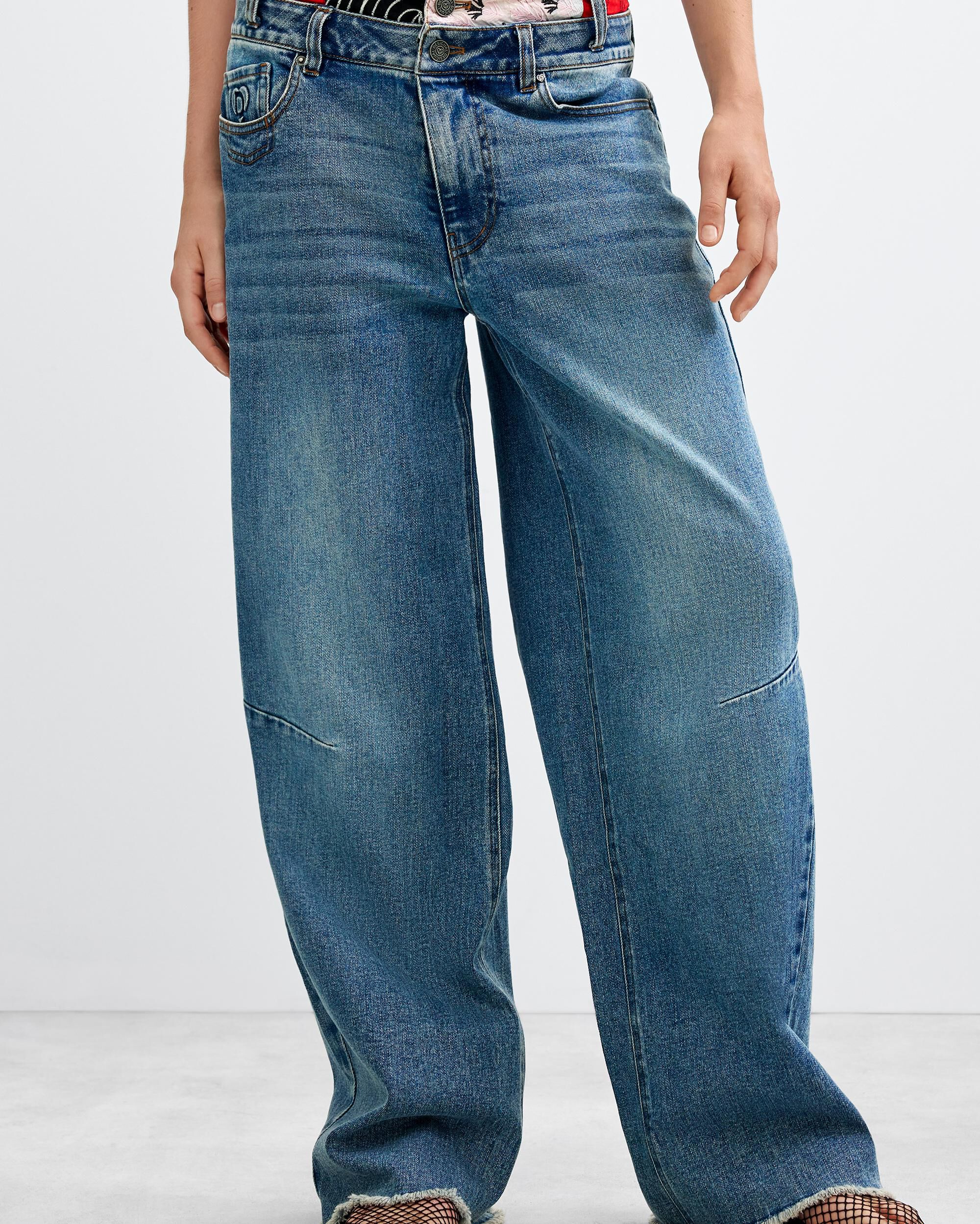 Pantalón de mujer vaquero 100% algodón - Desigual - Azul Azul-2