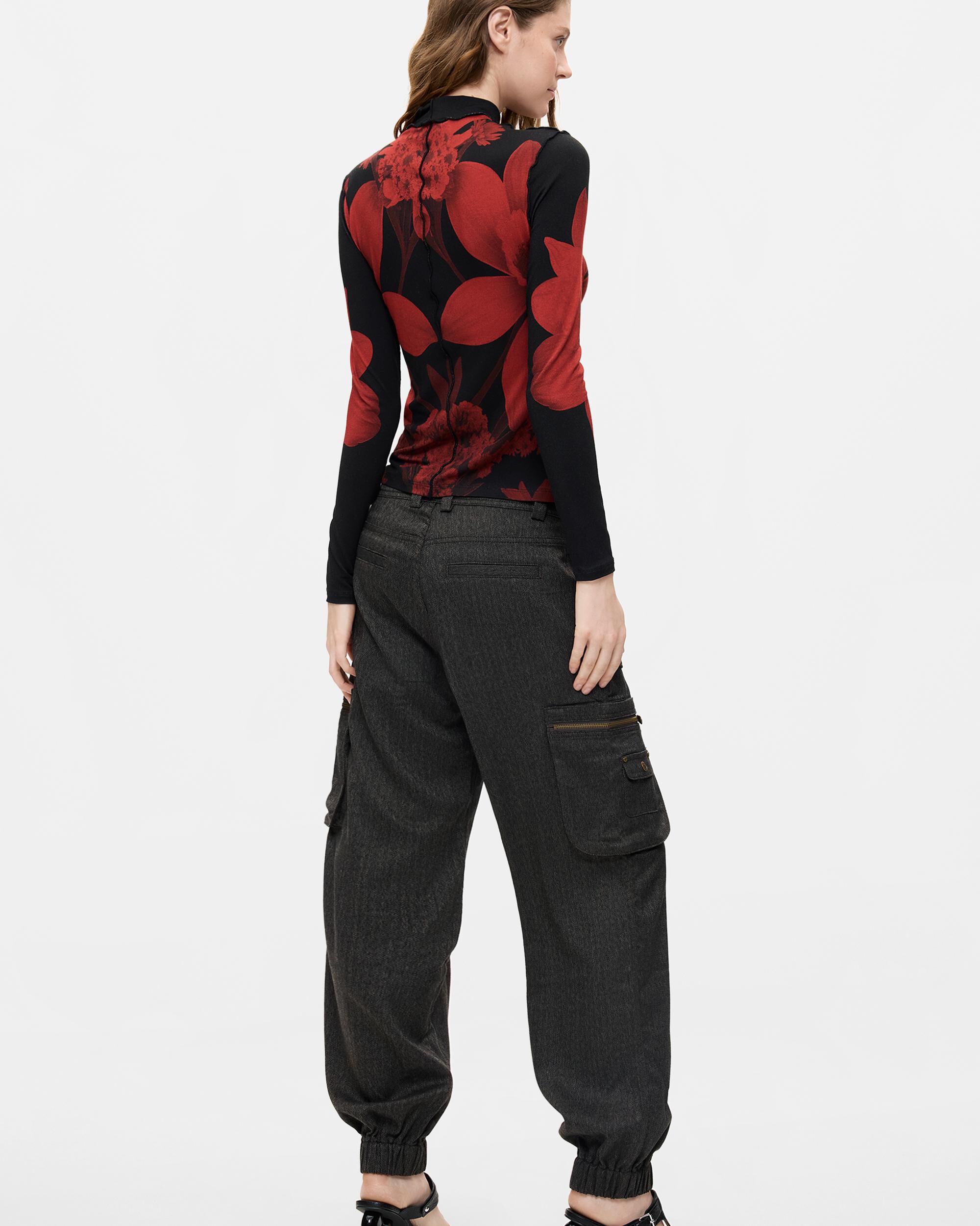 Pantalón de mujer cargo jogger - Desigual - Gris Gris-3