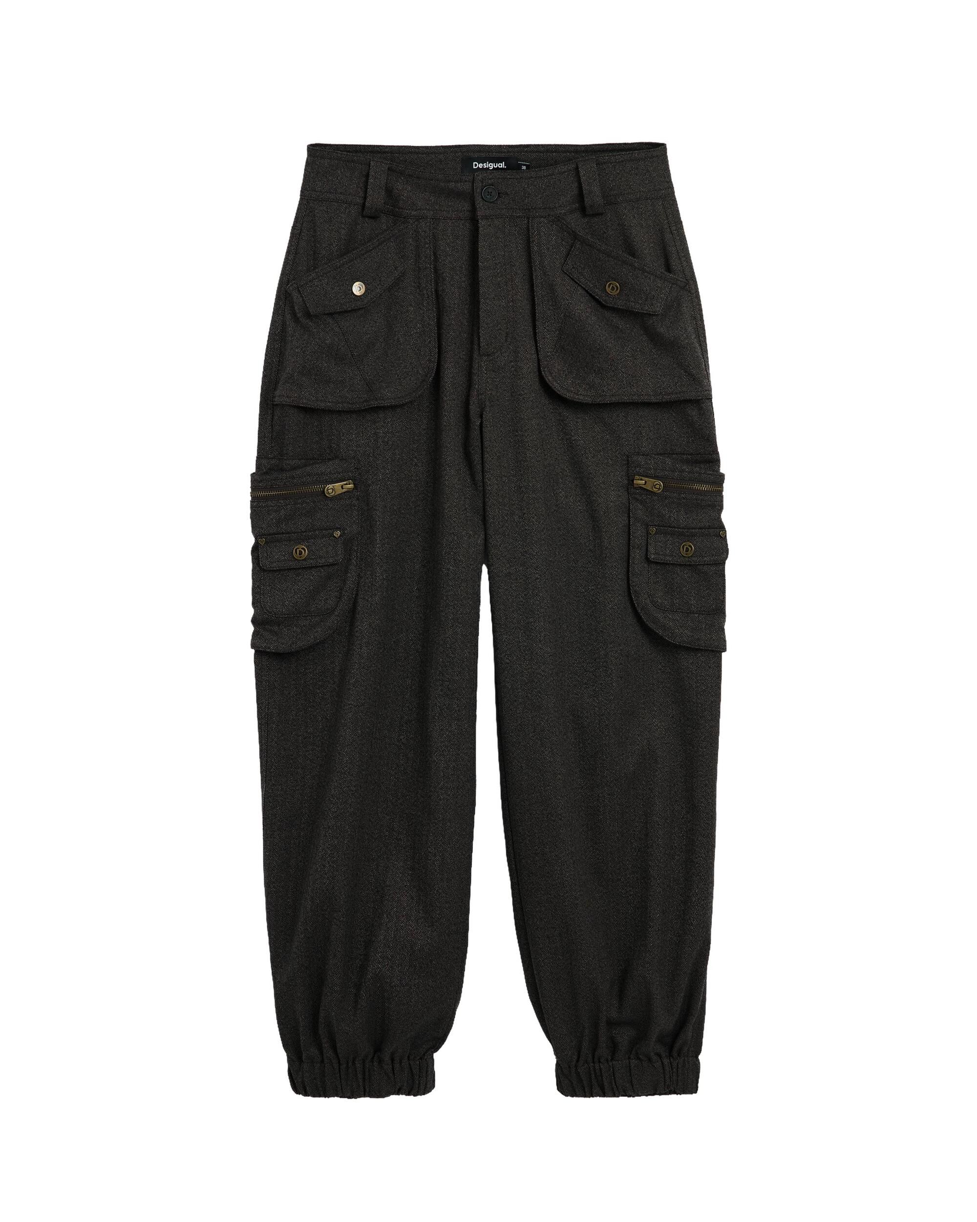 Pantalón de mujer cargo jogger - Desigual - Gris Gris-4