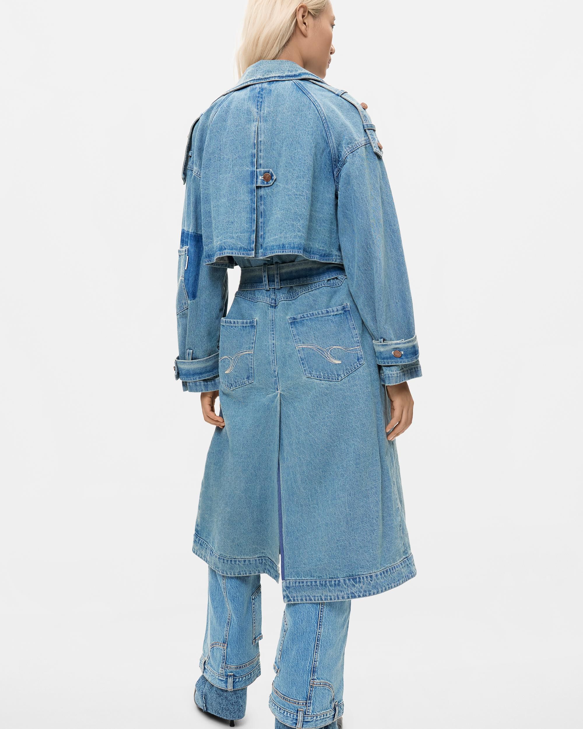 Gabardina de mujer vaquero largo 100% algodón - Desigual - Azul Azul-3
