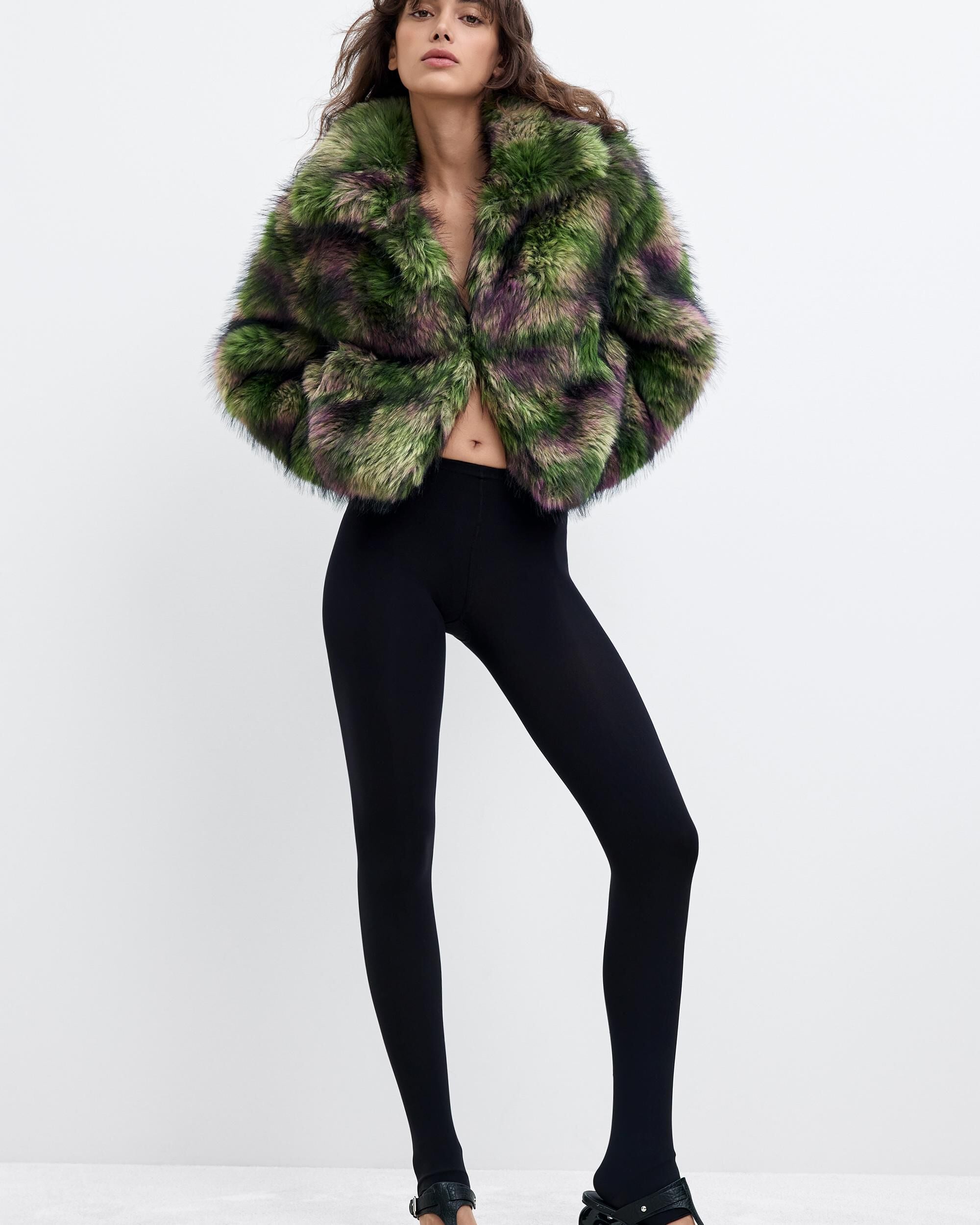Abrigo de mujer pelo sintético lacroix - Desigual - Verde Verde-1