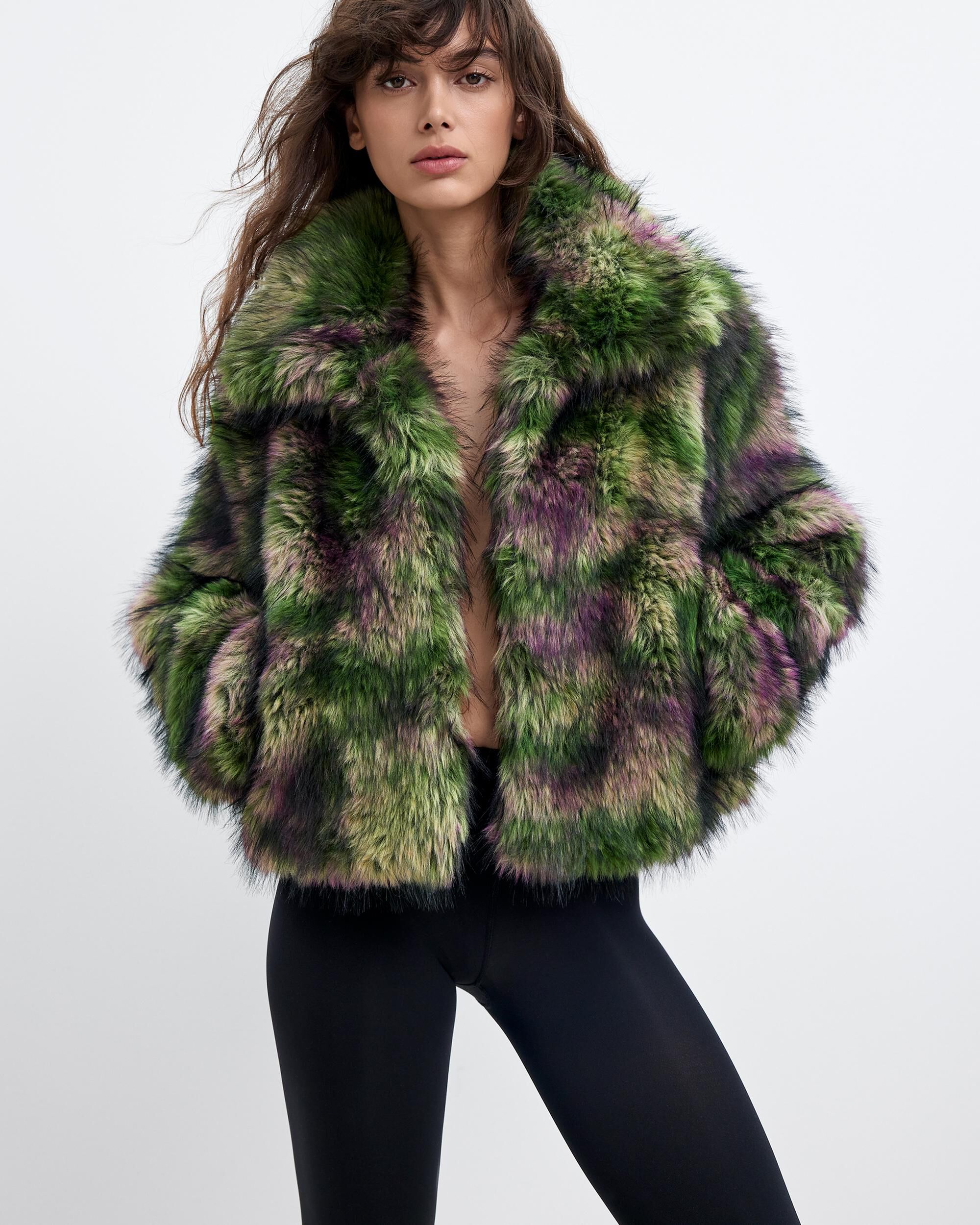 Abrigo de mujer pelo sintético lacroix - Desigual - Verde Verde-2
