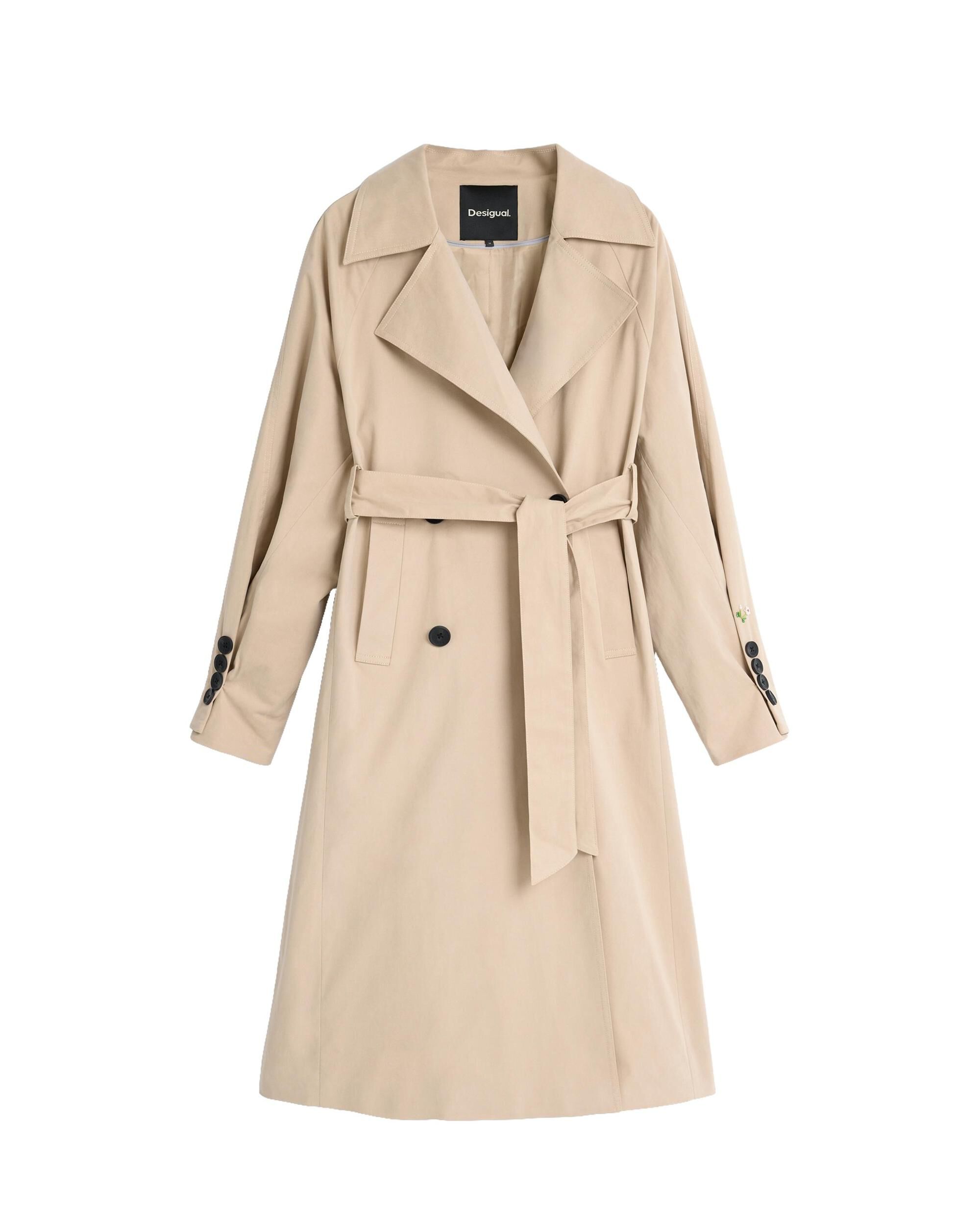 Abrigo de mujer trench removible - Desigual - Marrón Marrón-4
