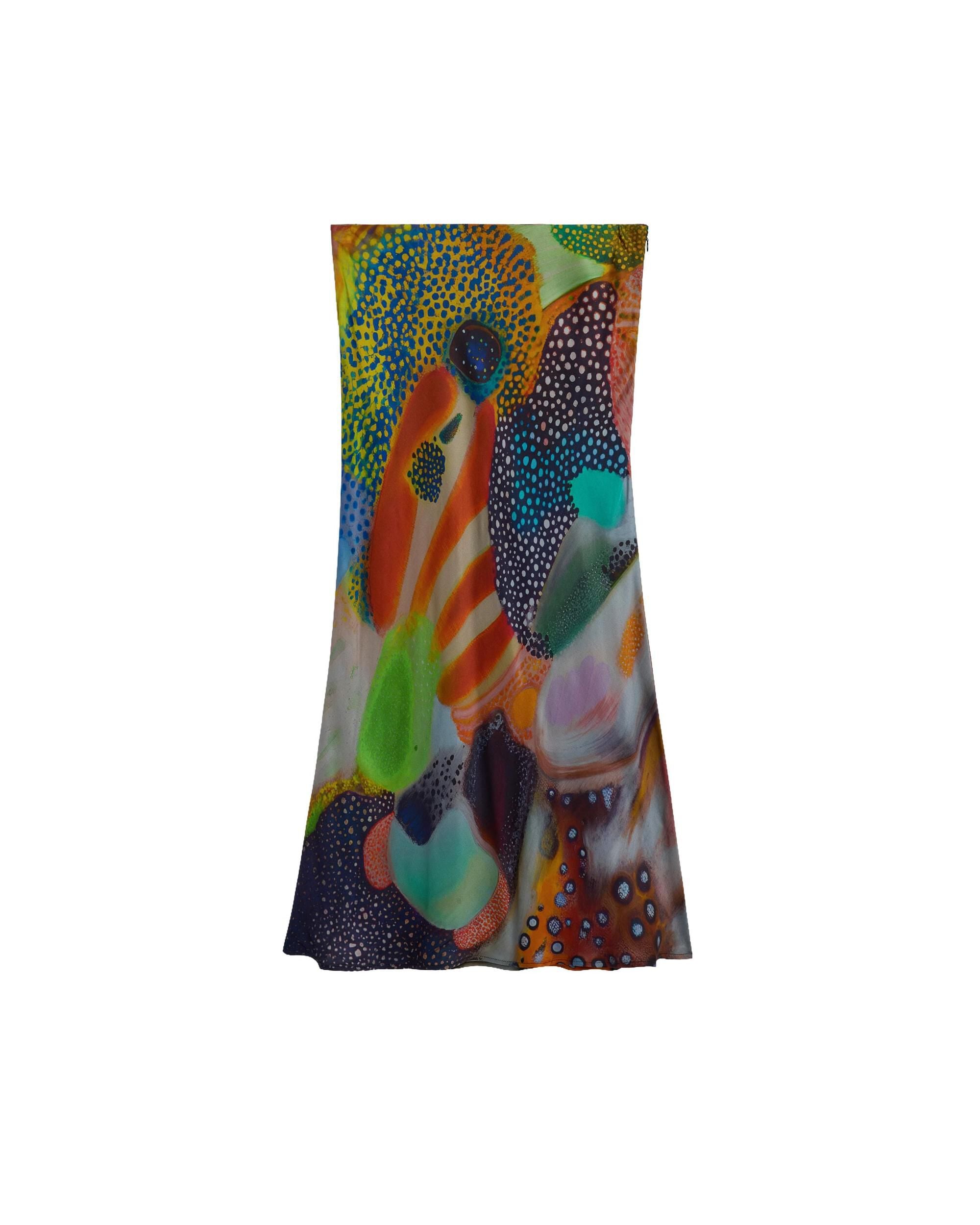 Falda midi estampada - Desigual - Negro Negro-4