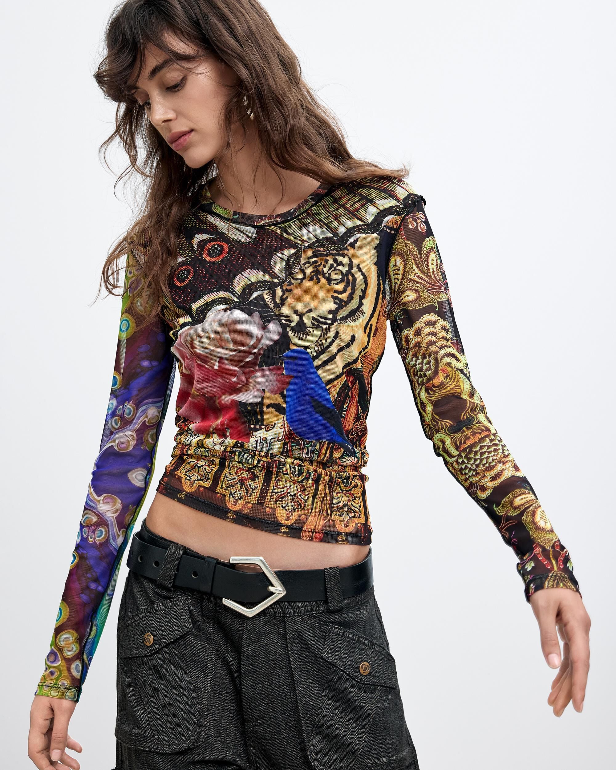 Camiseta de mujer estampada m c lacroix - Desigual - Multicolor Multicolor-1