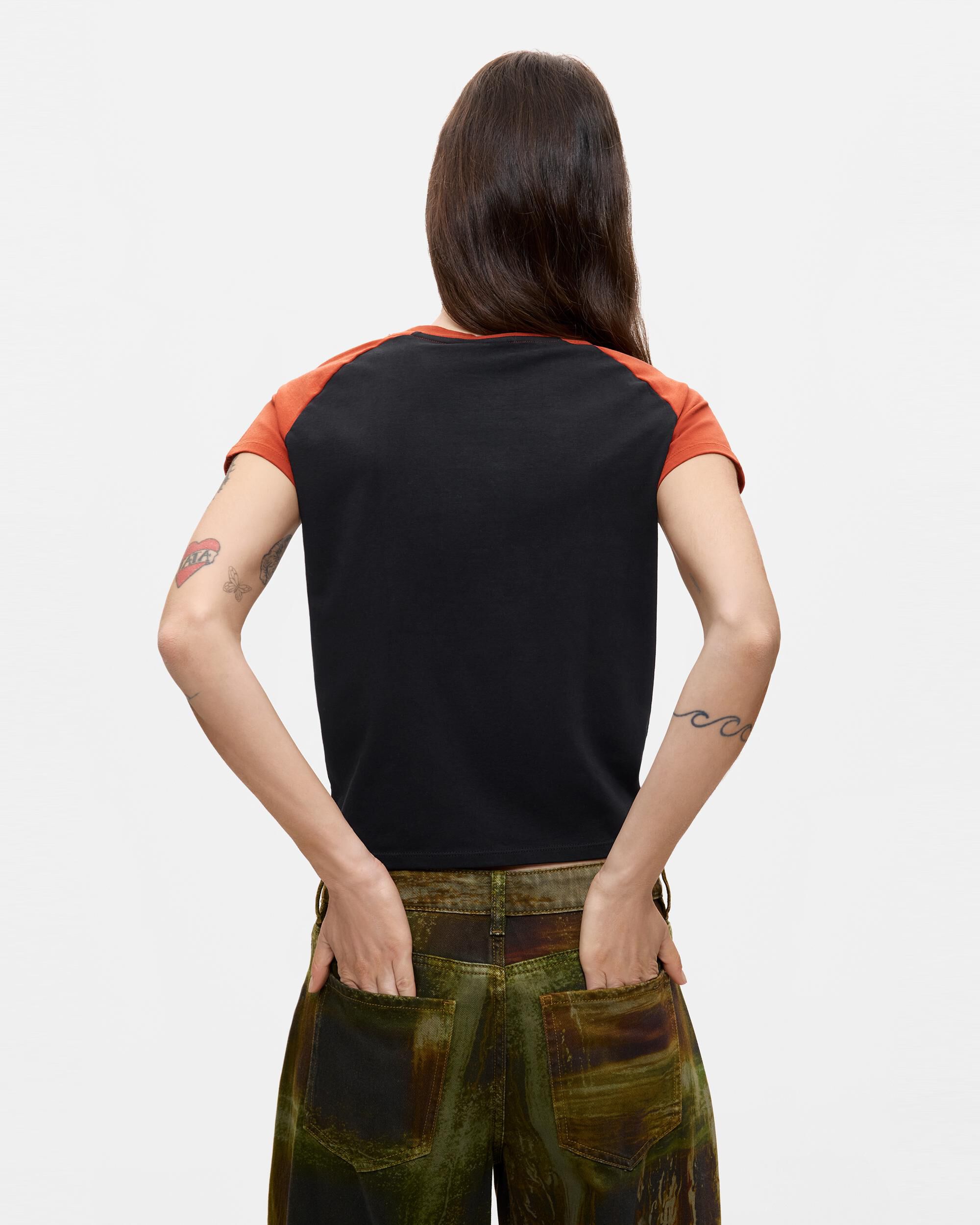 Camiseta de mujer manga corta estampada - Desigual - Negro Negro-3