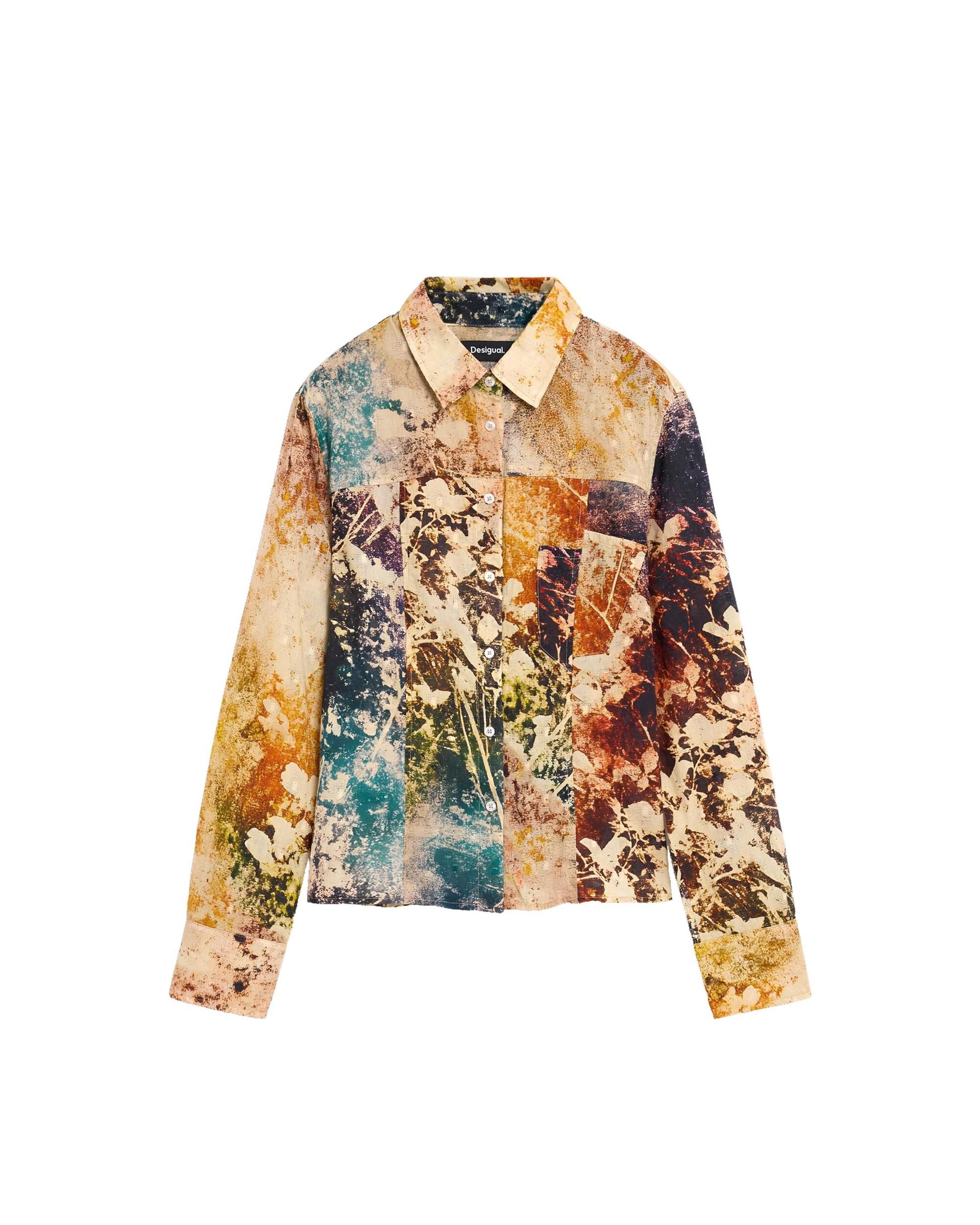 Camisa de mujer estampada - Desigual - Azul Azul-5